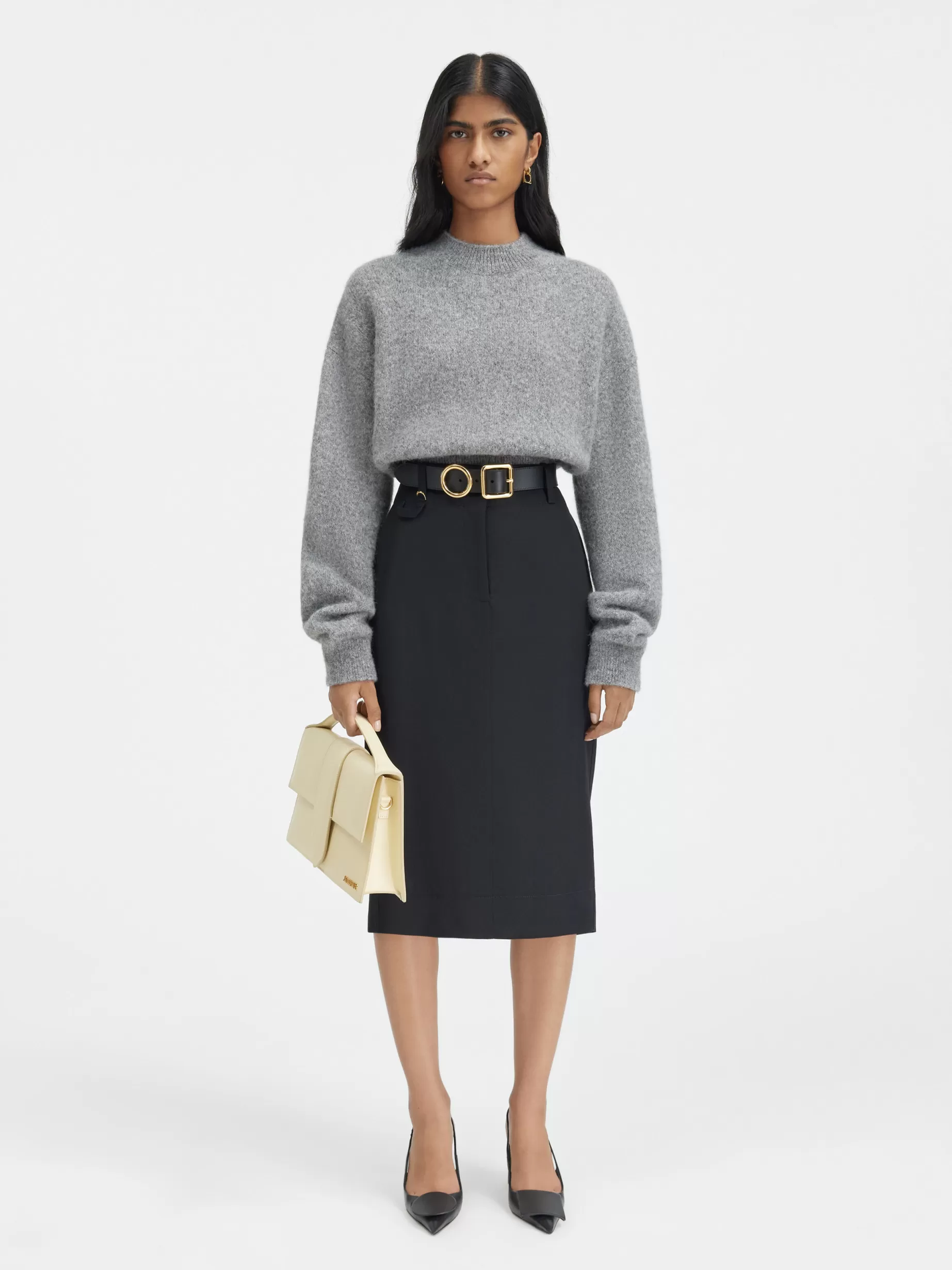 Best Jacquemus De Bari midi-rok Black