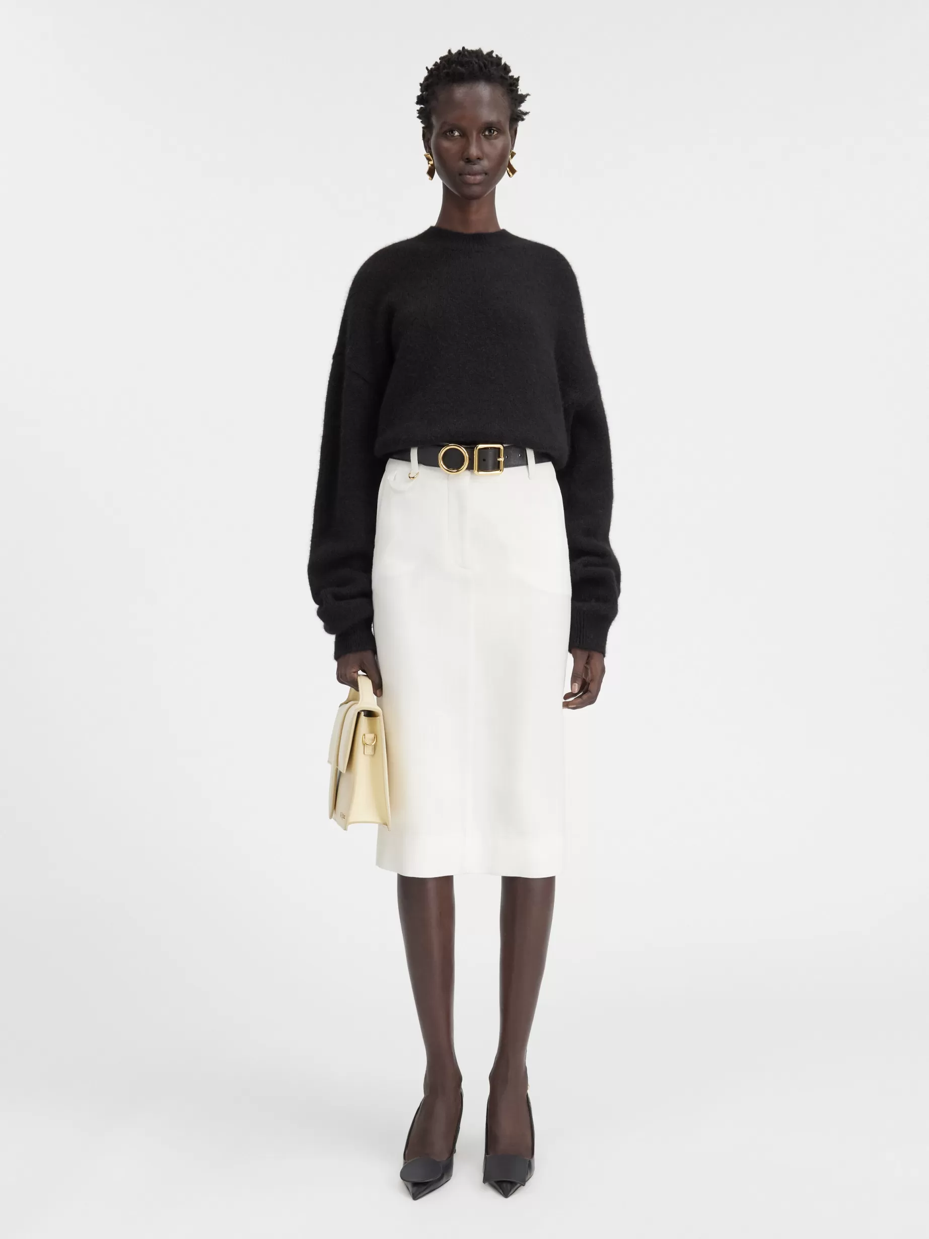 Best Jacquemus De Bari midi-rok White