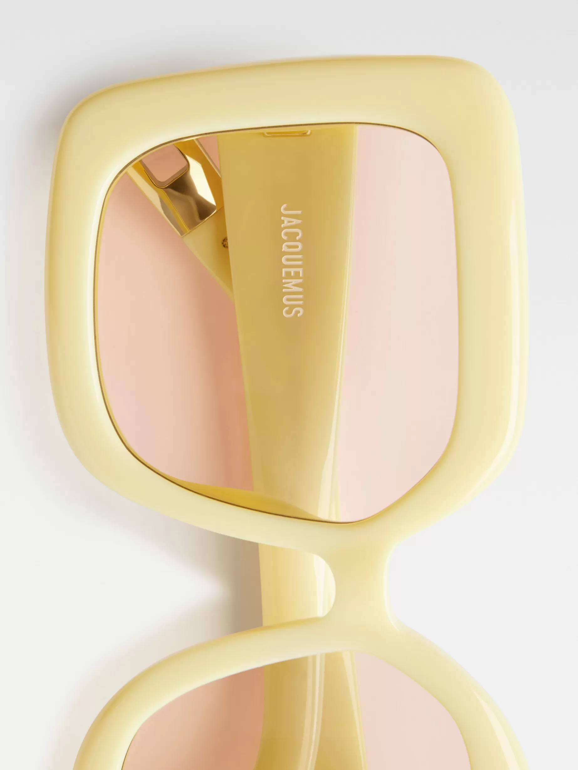 Hot Jacquemus De Carré Rond zonnebril PaleYellow