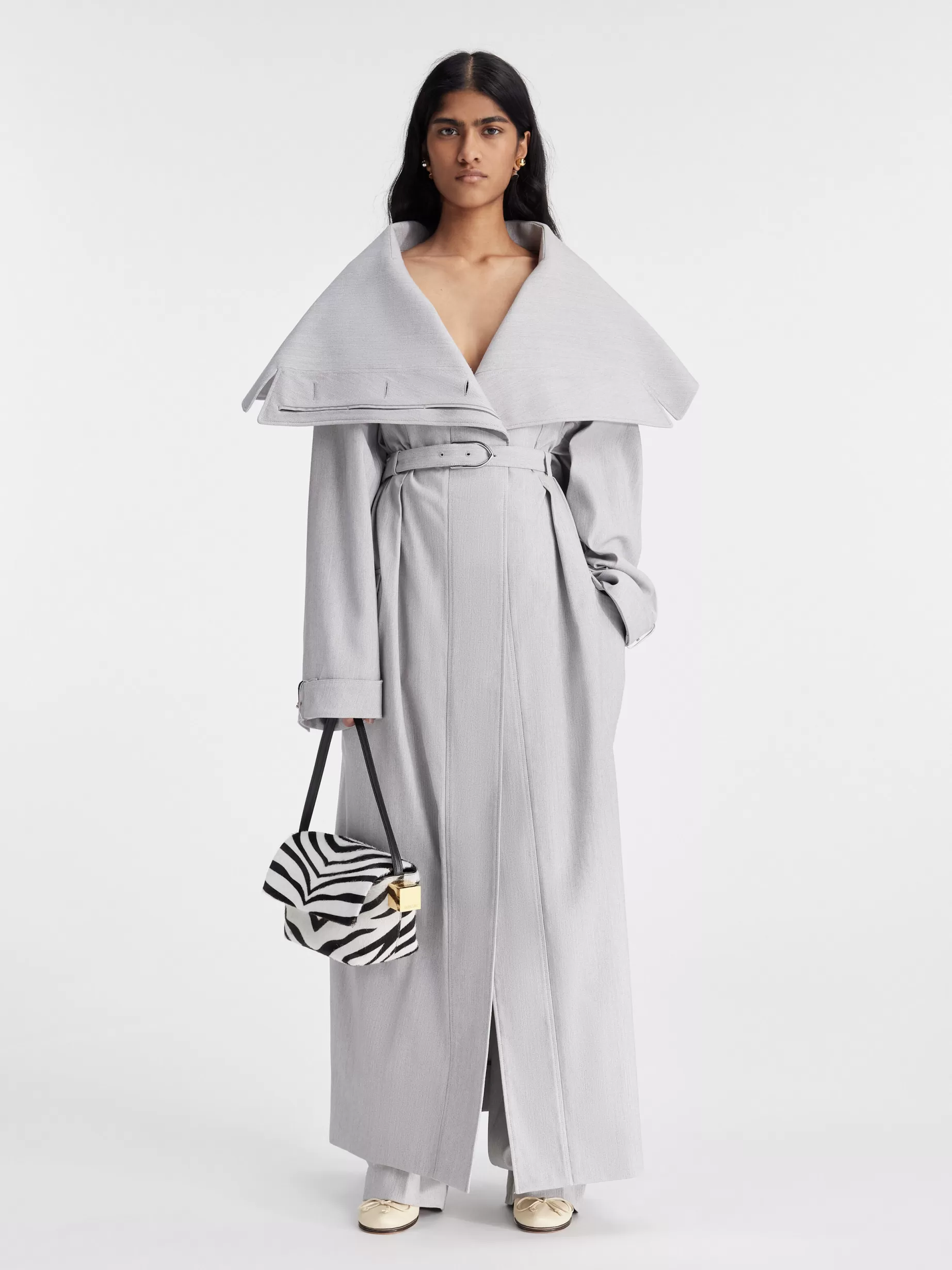 Cheap Jacquemus De Caruso trenchcoat LightGrey