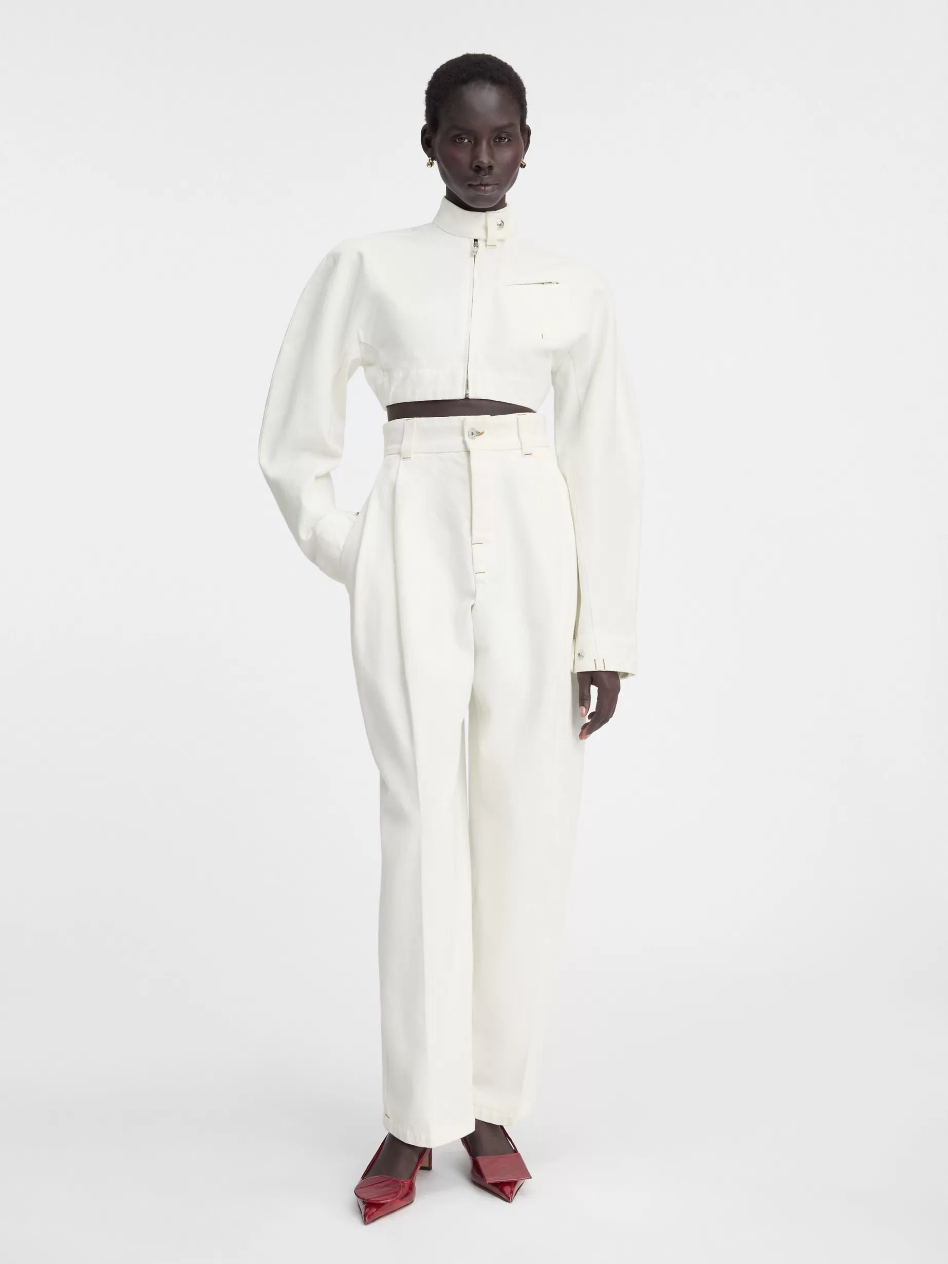 Discount Jacquemus De Curzio de-Nîmes denim broek Off-White