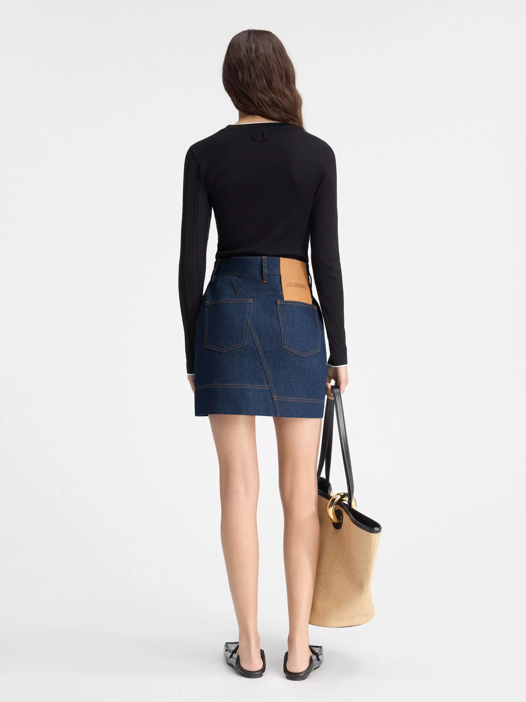 New Jacquemus De de-Nîmes denim mini rok