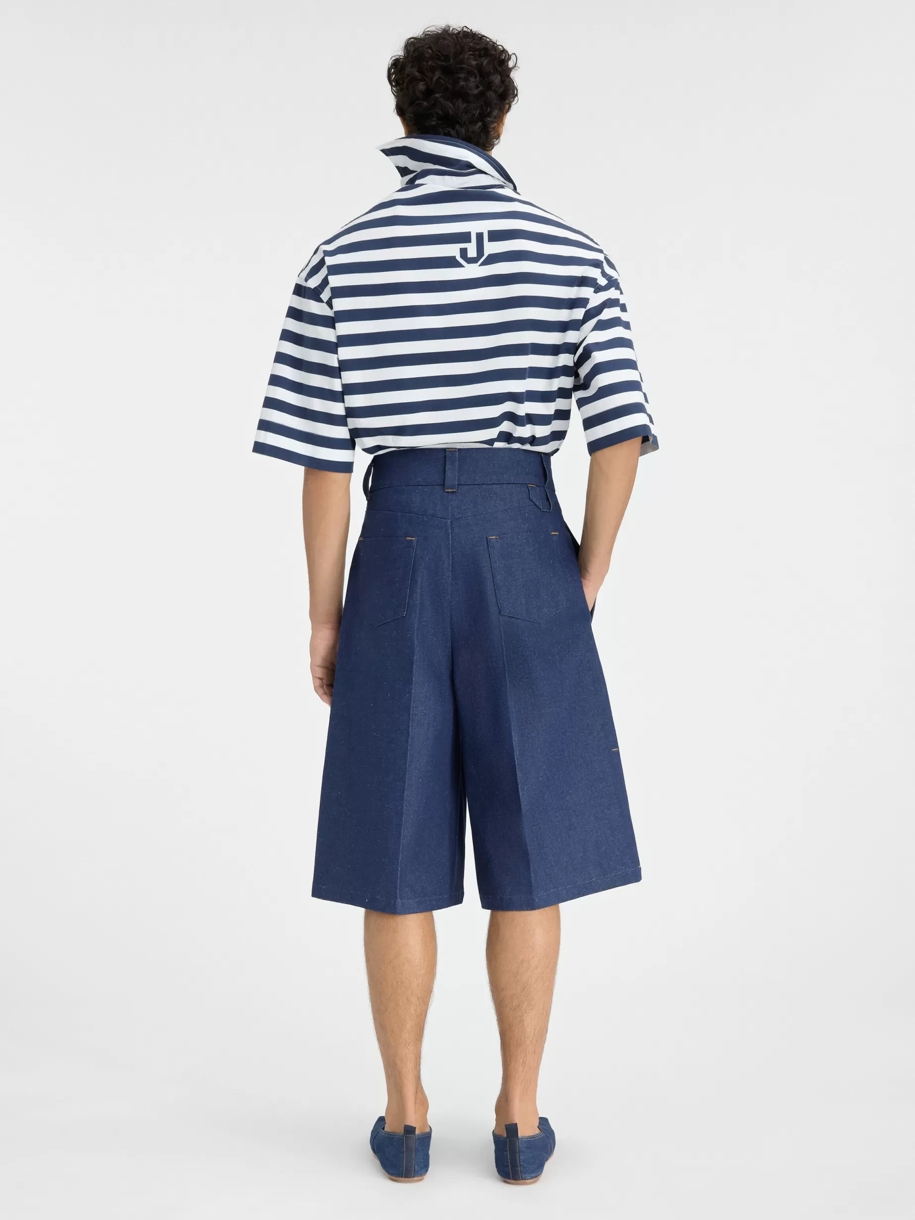 Discount Jacquemus De de-Nîmes Ravello korte denim broek Navy