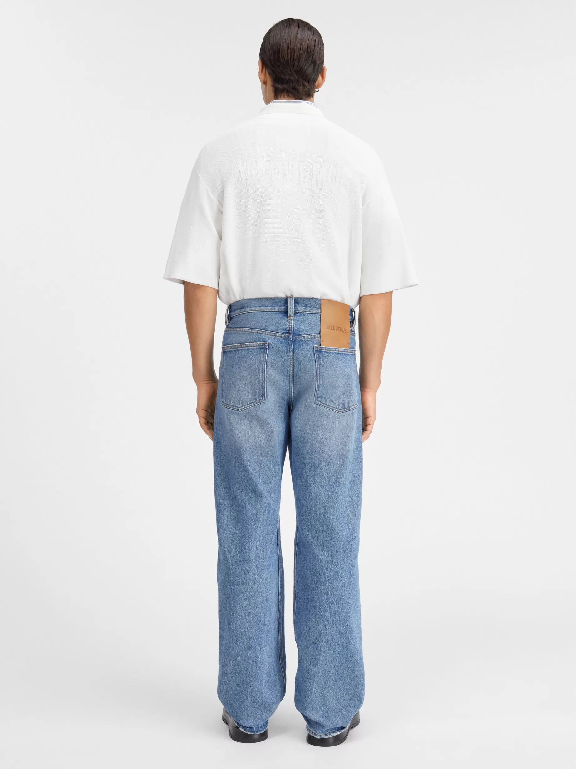 Hot Jacquemus De de-Nîmes rechte denim broek Blue/Tabac