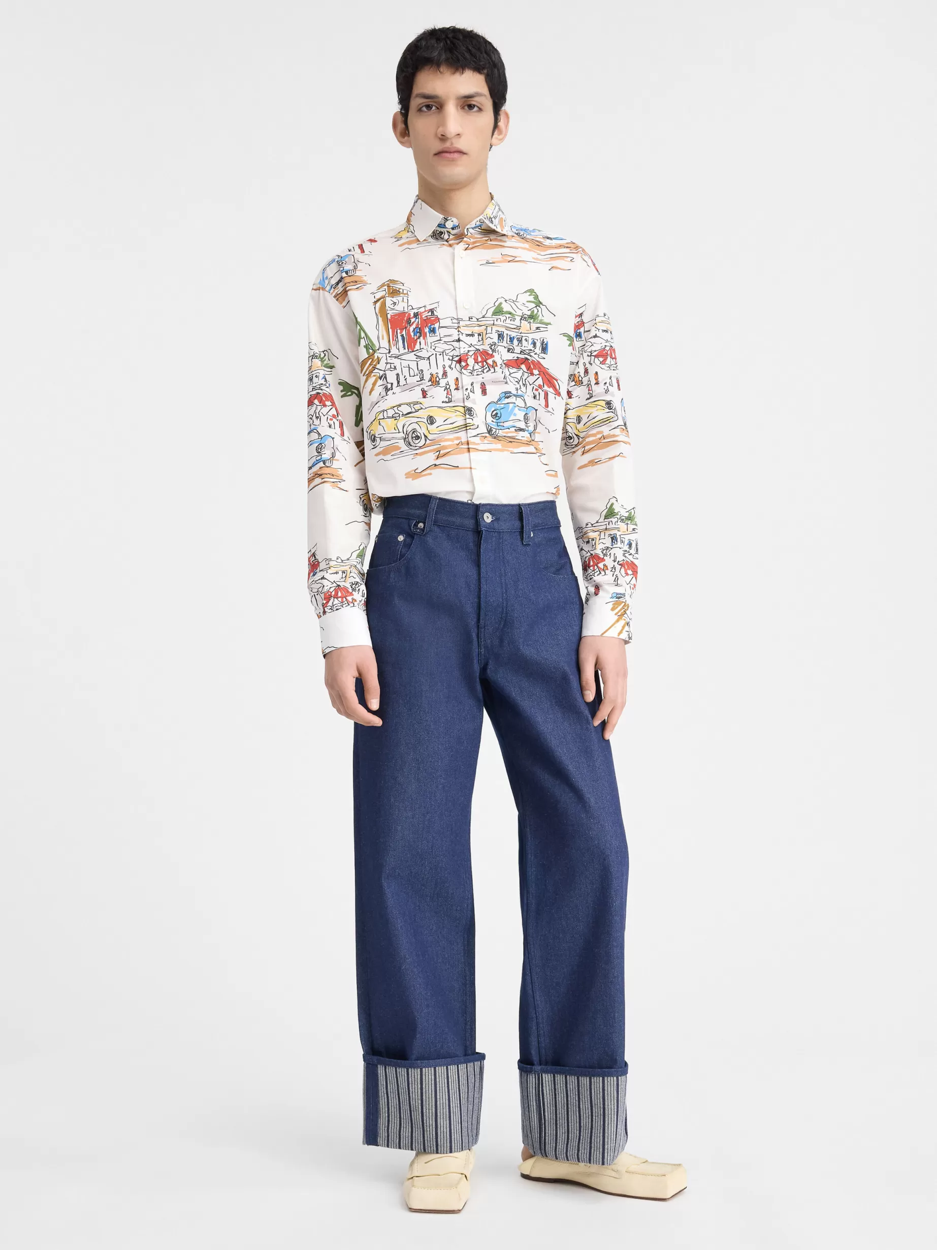 Fashion Jacquemus De de-Nîmes wijde denim broek