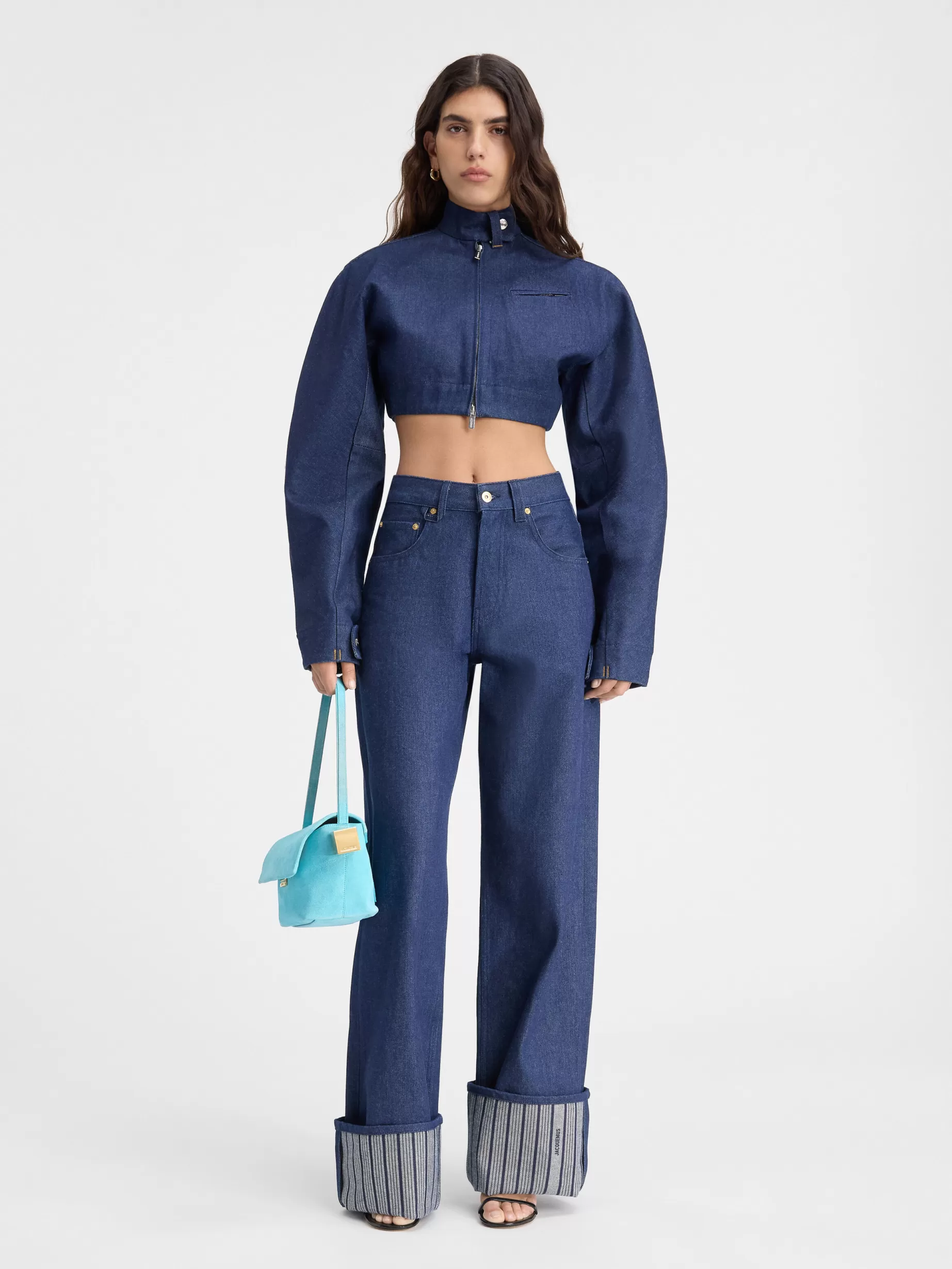 Discount Jacquemus De de-Nîmes wijde denim broek