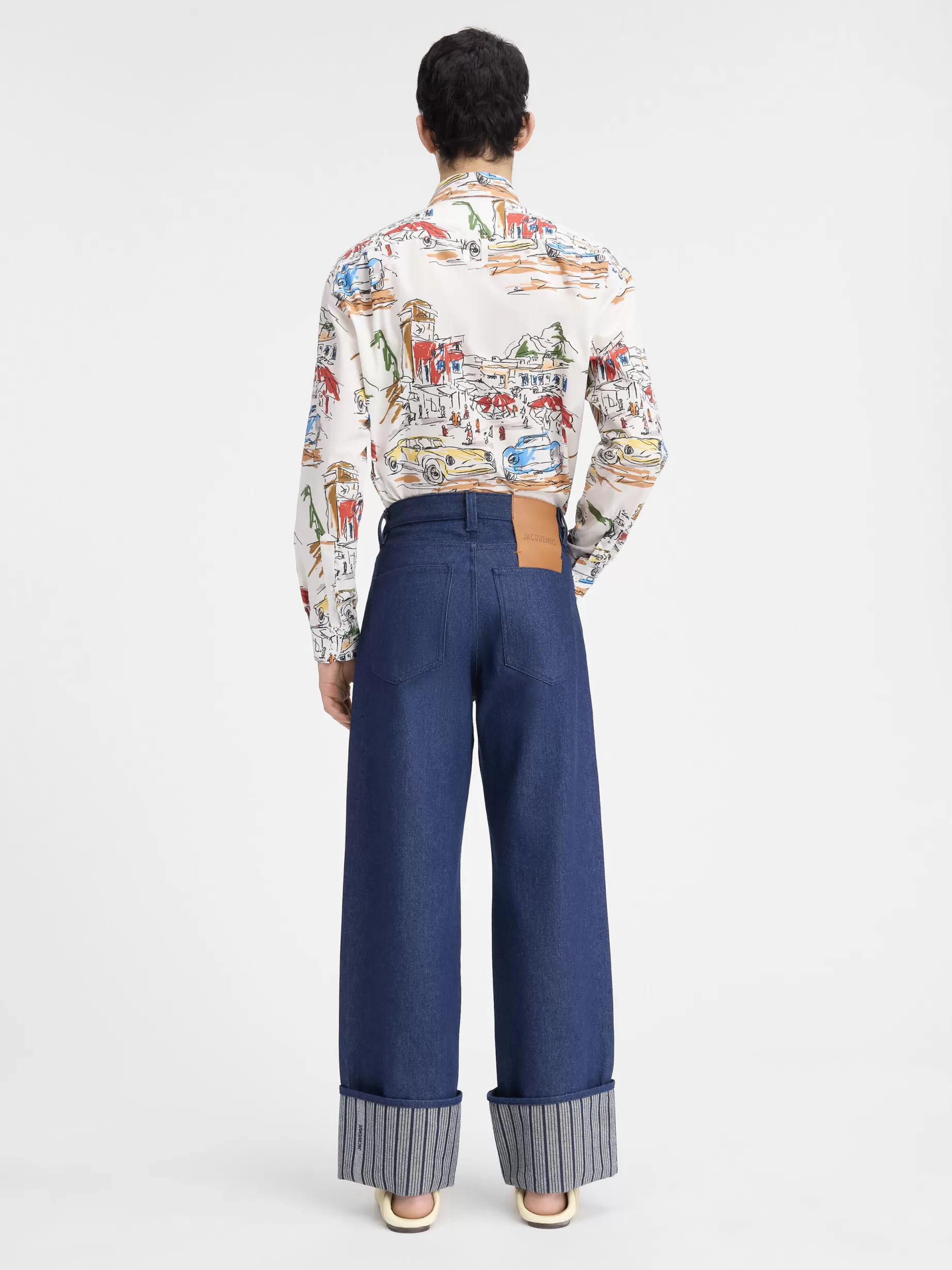 Fashion Jacquemus De de-Nîmes wijde denim broek