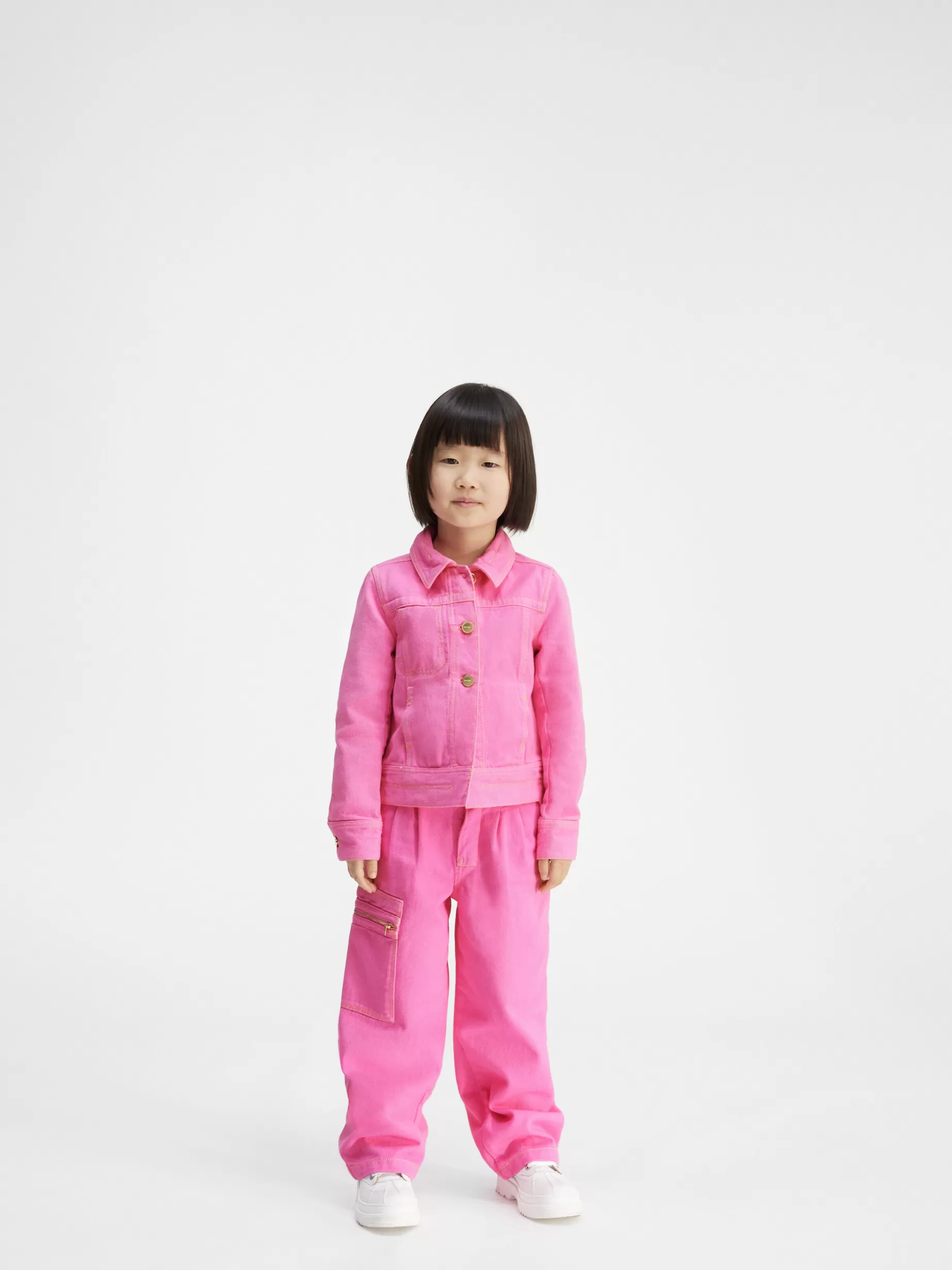 Cheap Jacquemus De de-Nîmes wijde denim broek voor kinderen Pink