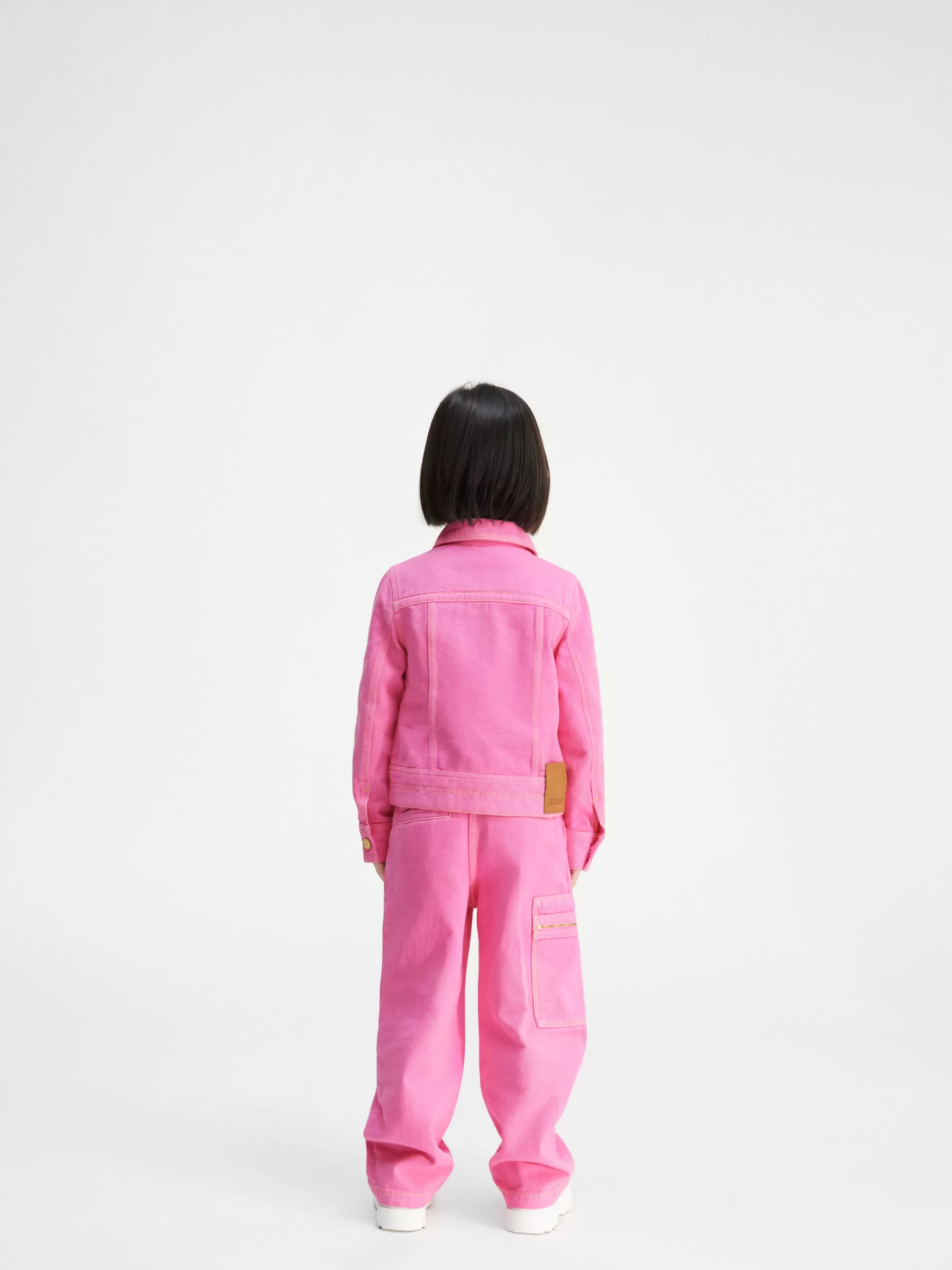 Cheap Jacquemus De de-Nîmes wijde denim broek voor kinderen Pink