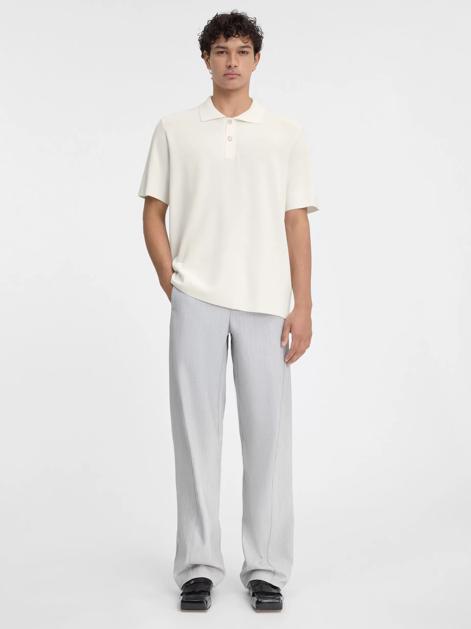 Best Jacquemus De gebreide polo Off-White