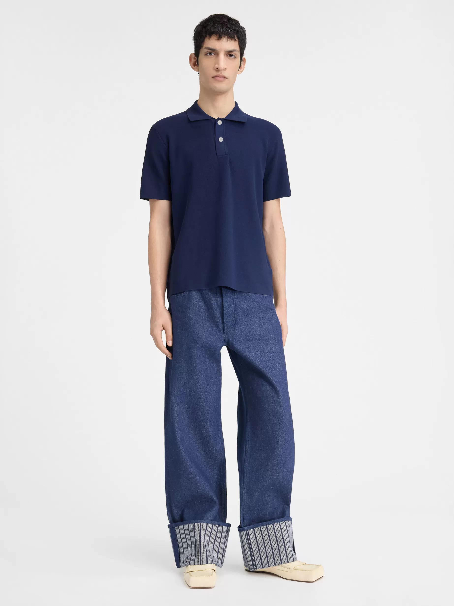 Fashion Jacquemus De gebreide polo DarkNavy