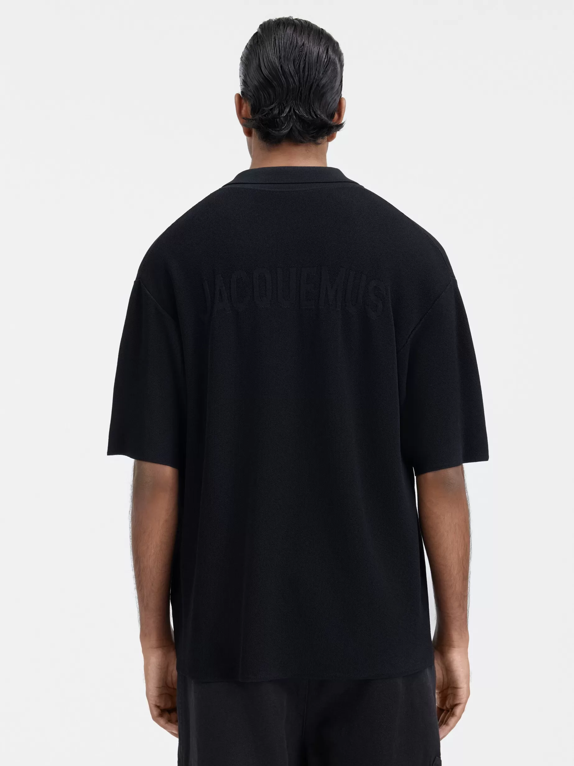 Cheap Jacquemus De gebreide polo Black