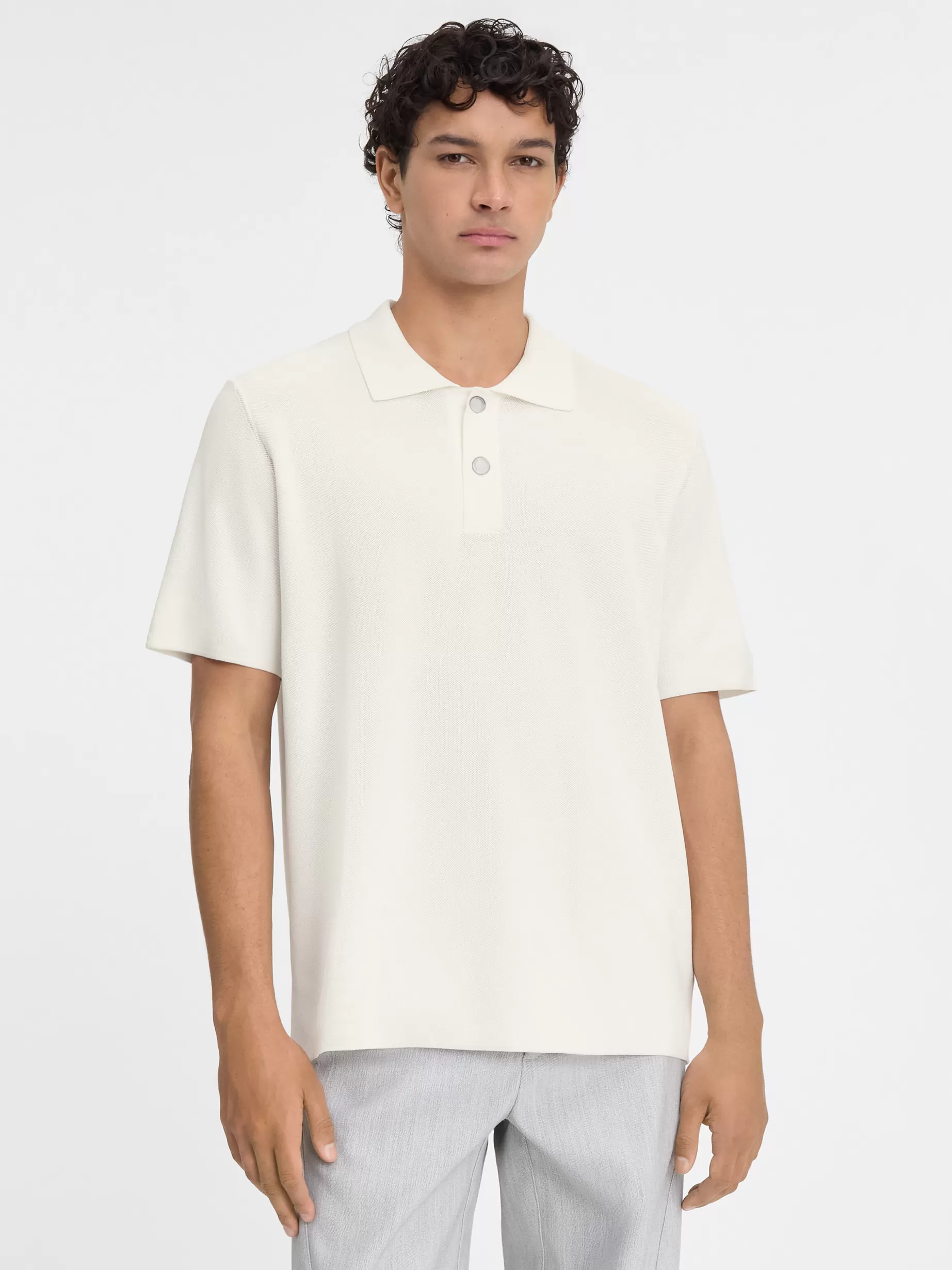 Best Jacquemus De gebreide polo Off-White