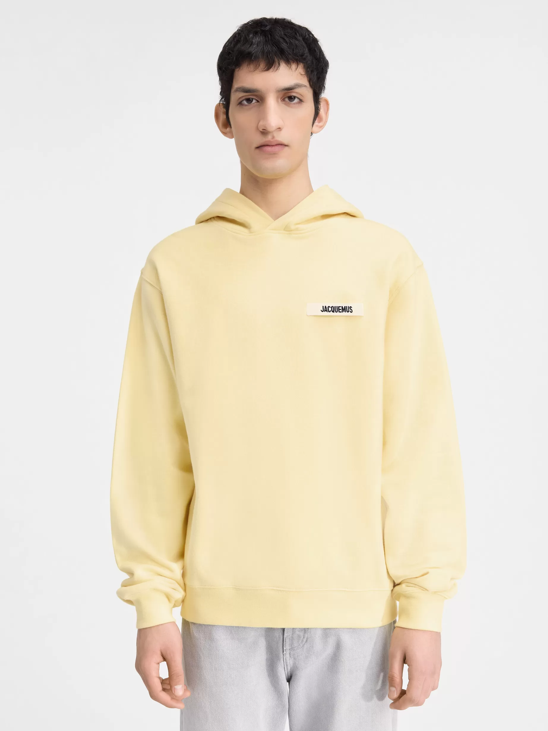 Cheap Jacquemus De Gros Grain hoodie LightYellow