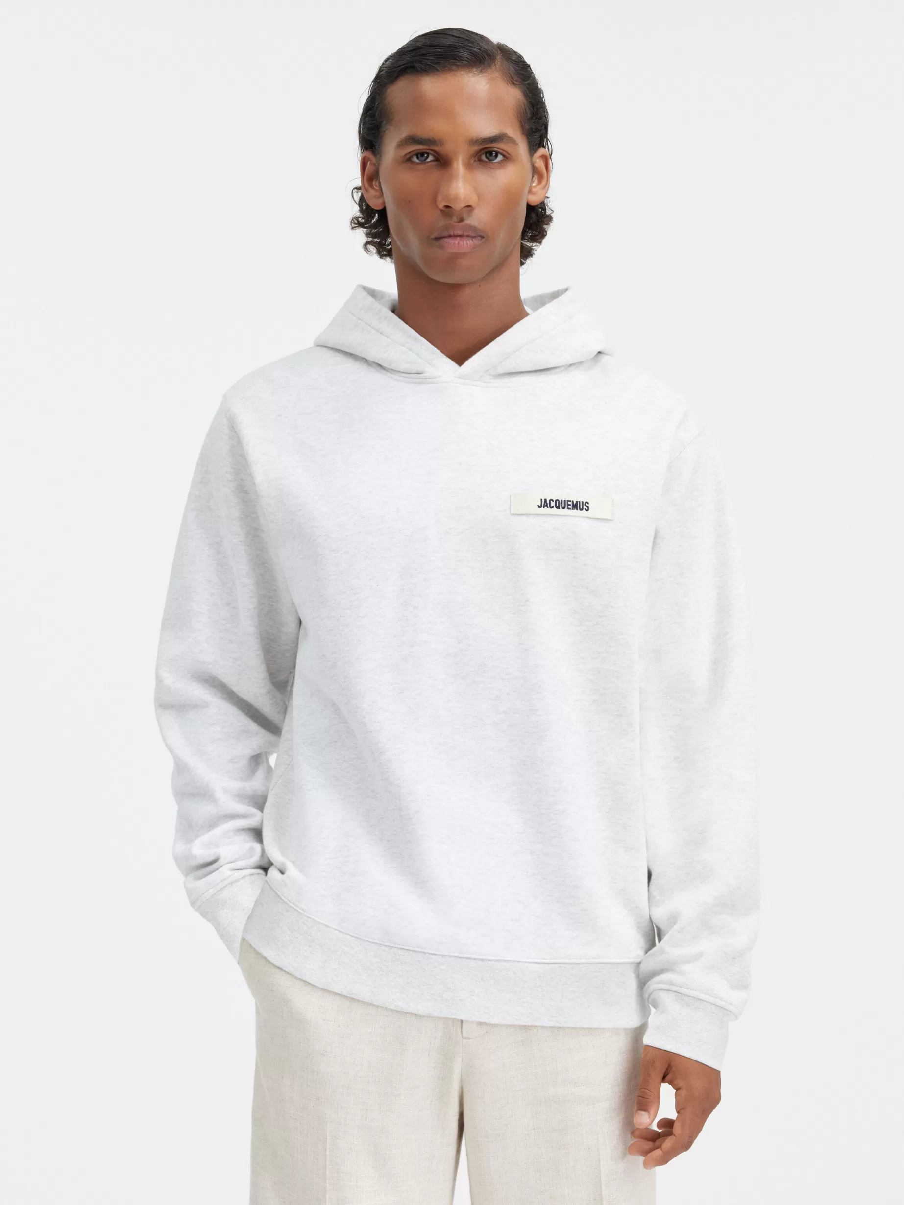 Cheap Jacquemus De Gros Grain hoodie Grey