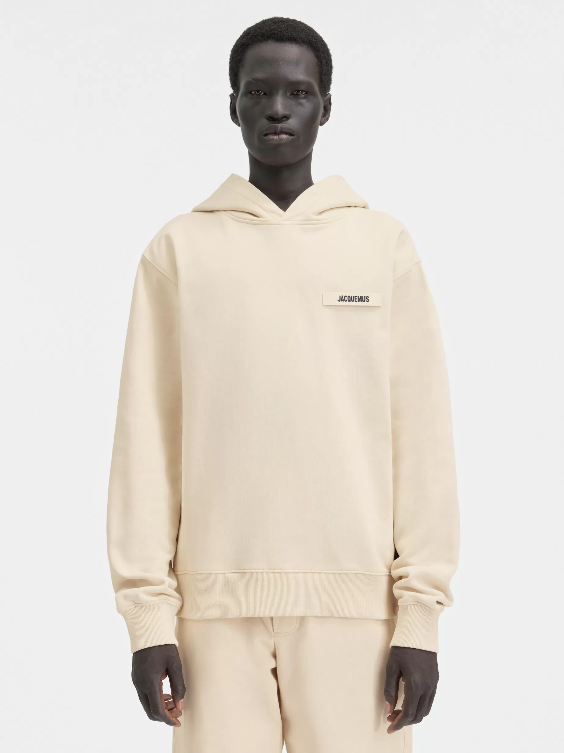 Best Sale Jacquemus De Gros Grain hoodie Beige