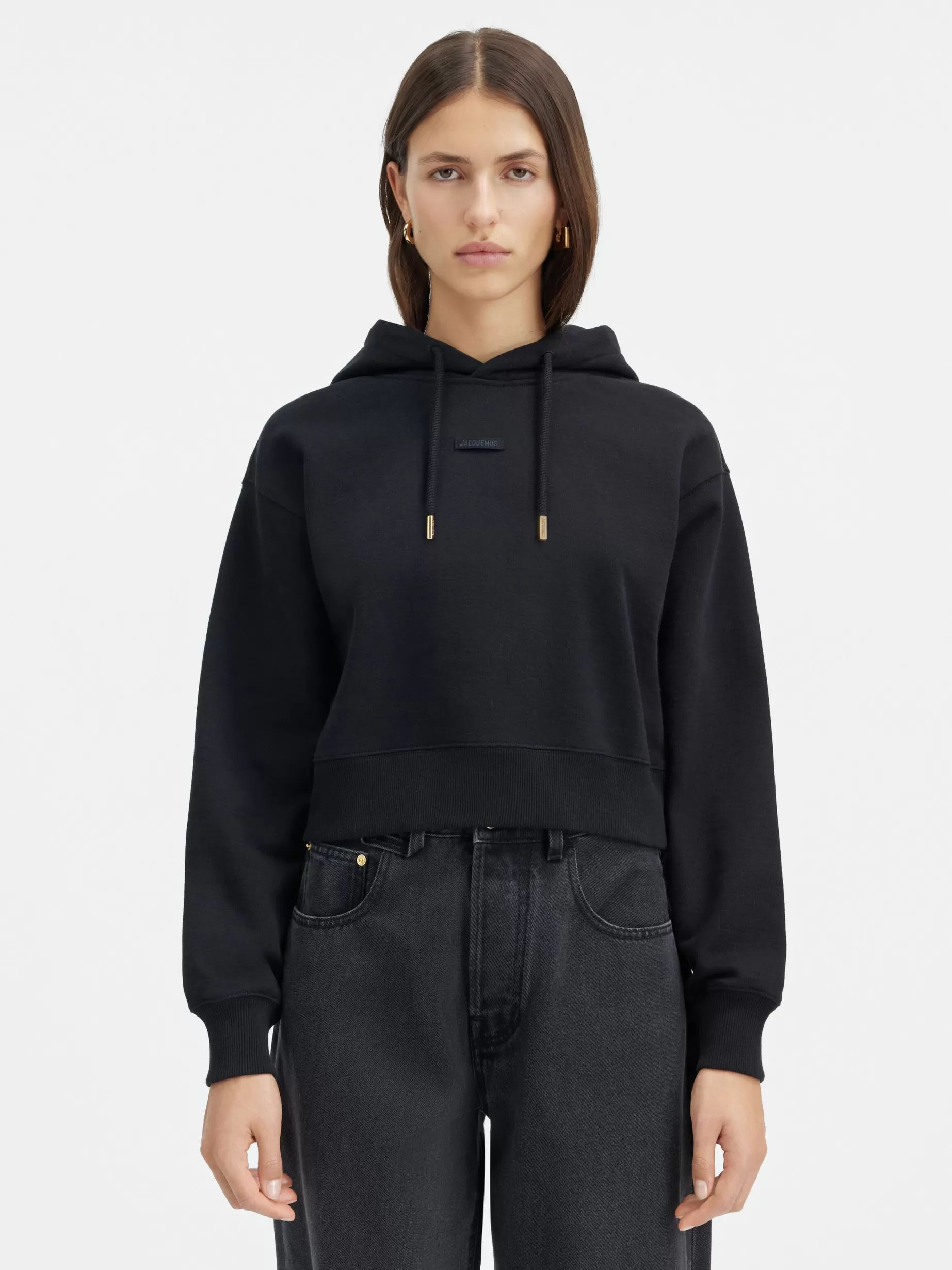 Discount Jacquemus De Gros Grain hoodie Black