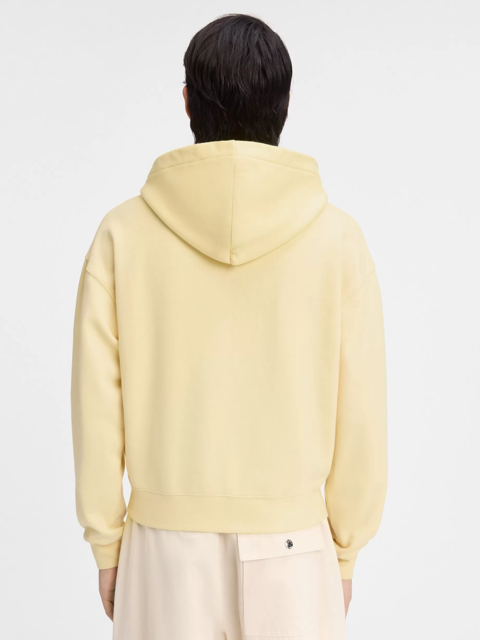 Cheap Jacquemus De Gros Grain hoodie met rits LightYellow