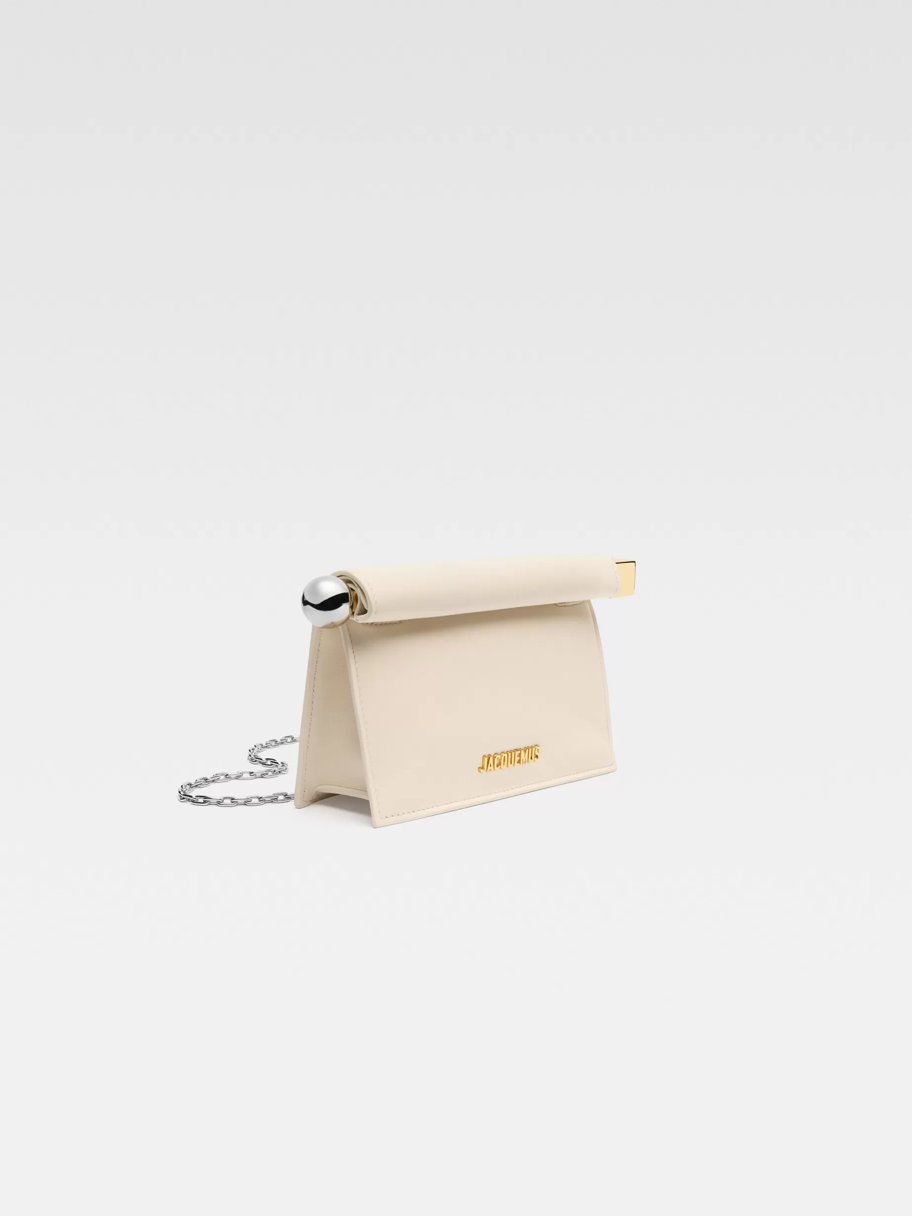 Store Jacquemus De kleine Rond Carré clutch LightIvory