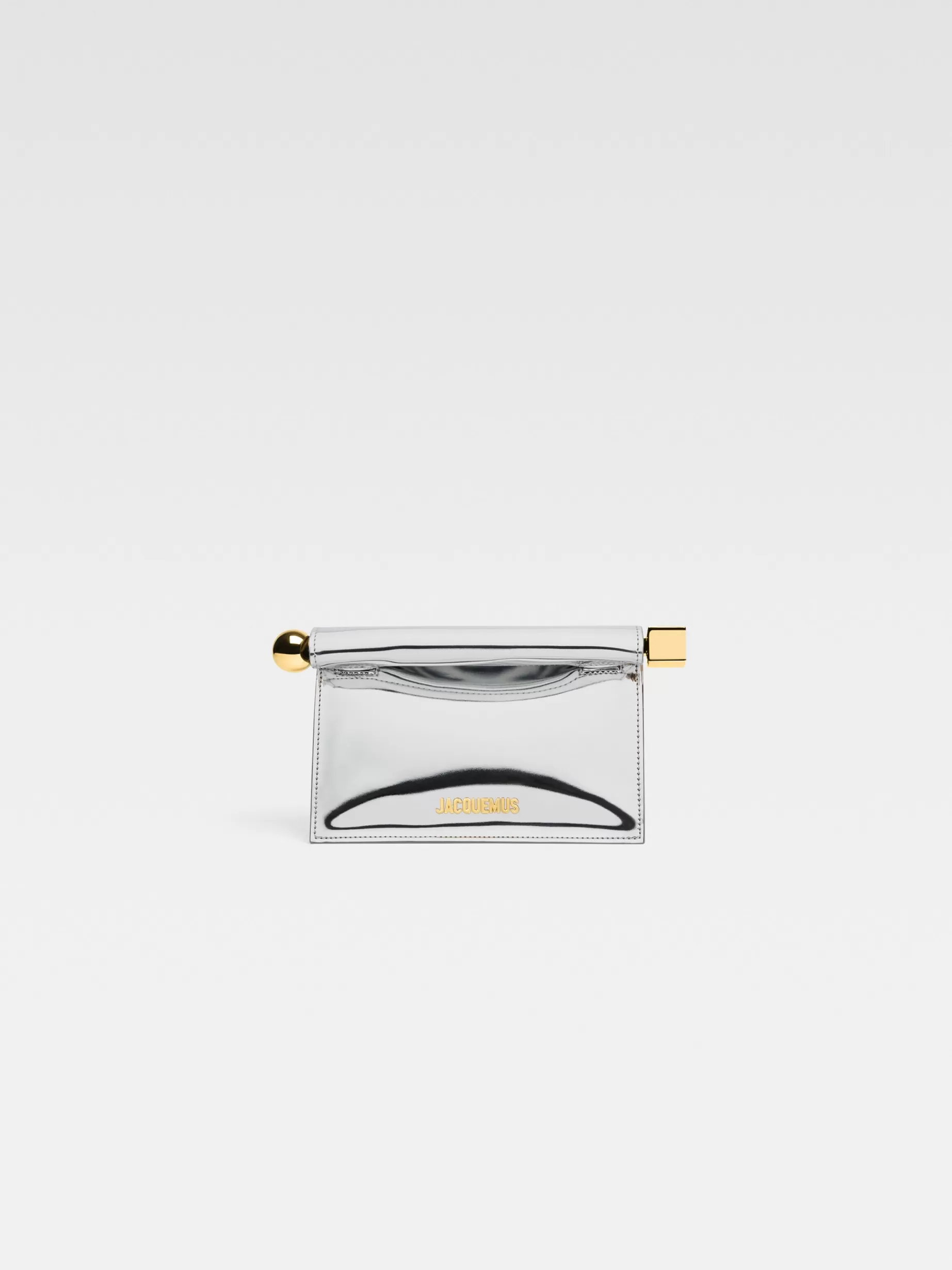 Best Sale Jacquemus De kleine Rond Carré-clutch Silver