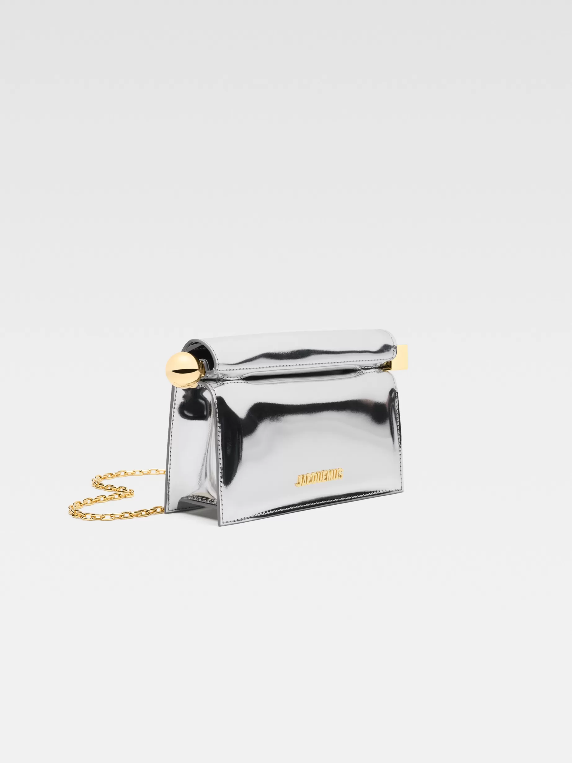 Best Sale Jacquemus De kleine Rond Carré-clutch Silver