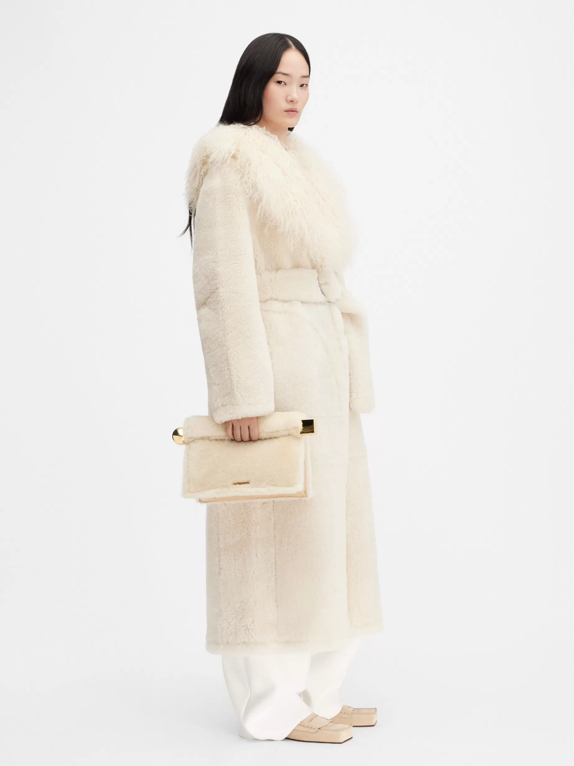 Best Jacquemus De lange jas van Pilou Off-White