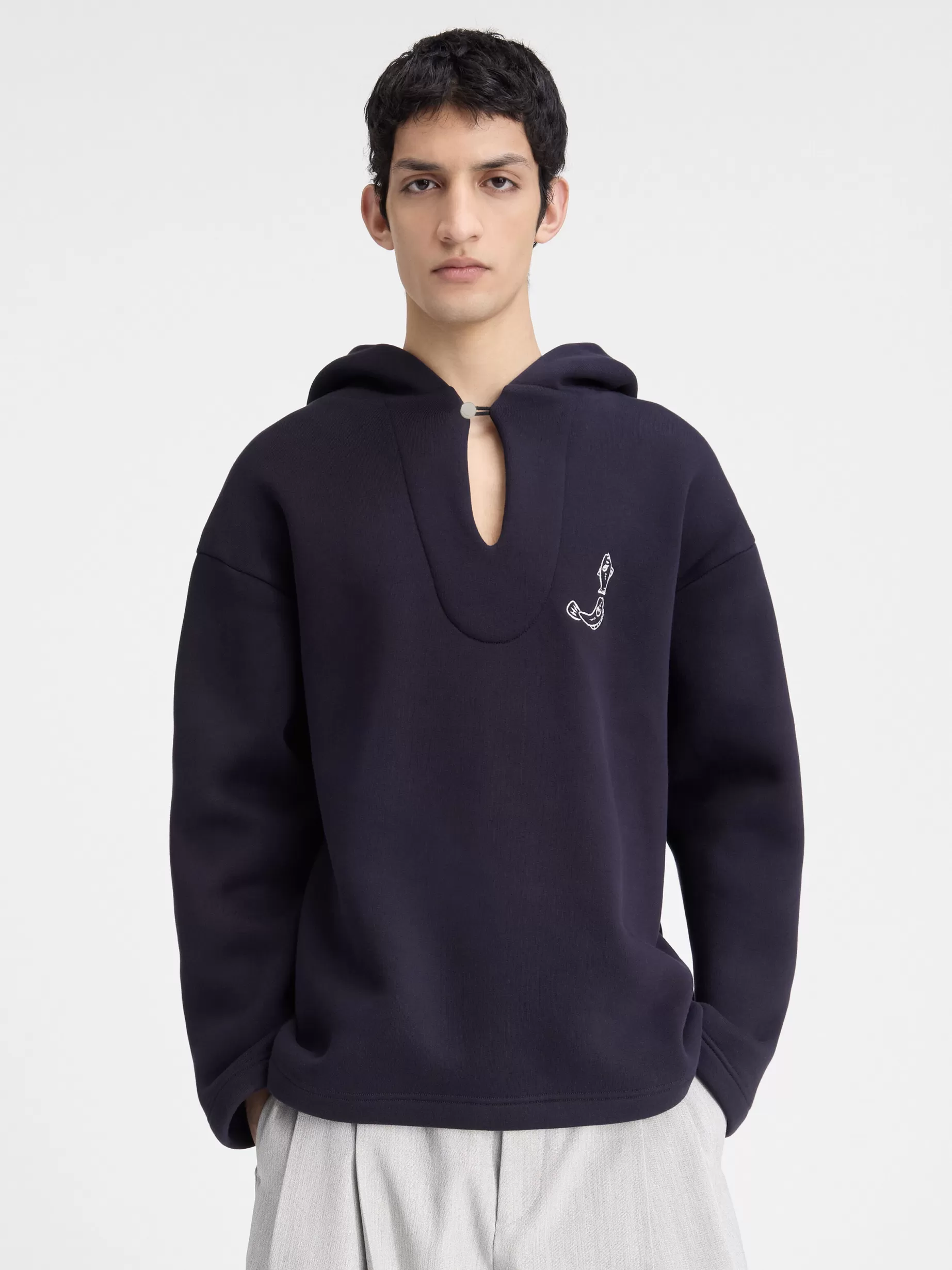 Cheap Jacquemus De Merù hoodie DarkNavy