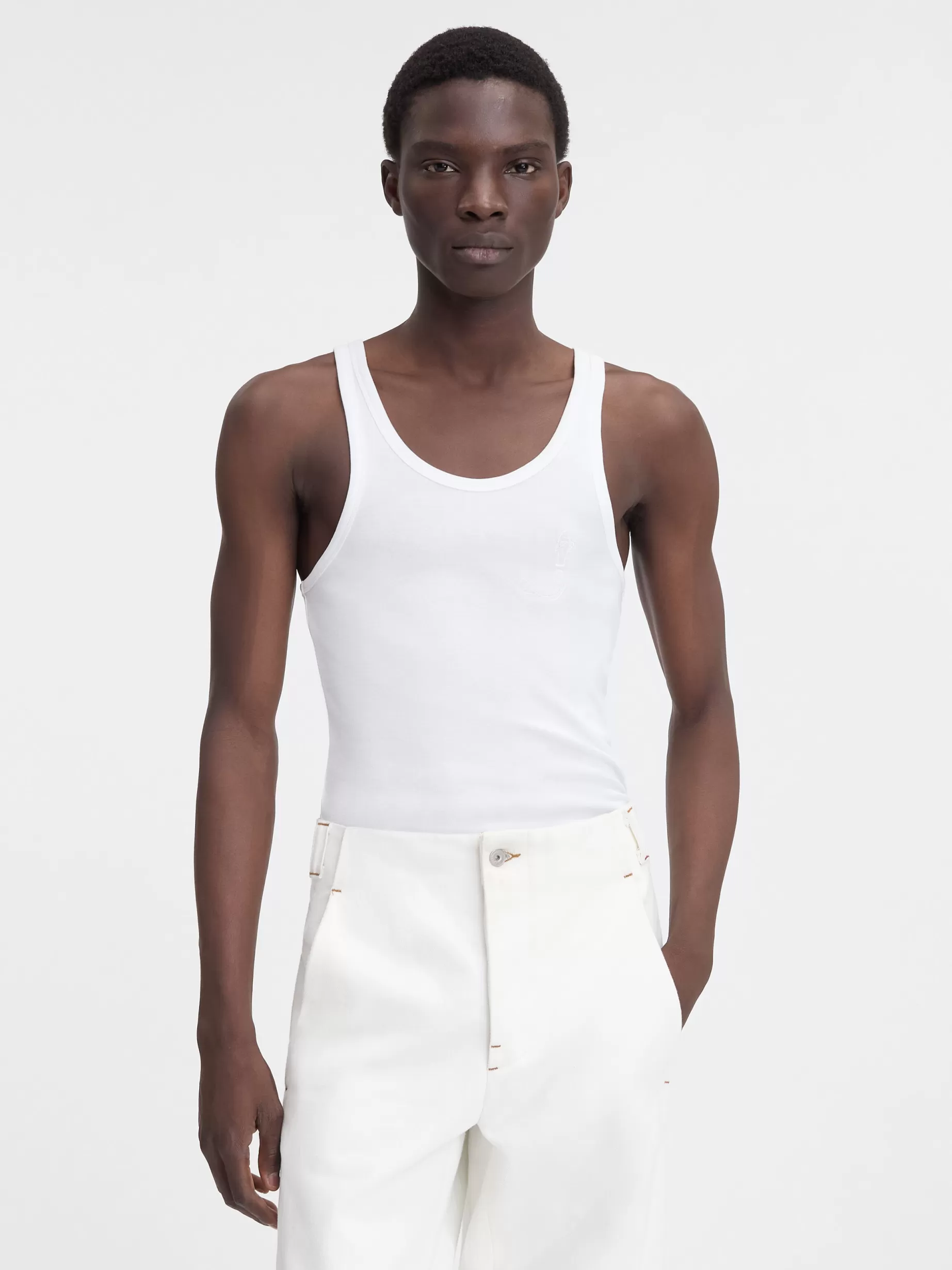 Cheap Jacquemus De Pesco tanktop White