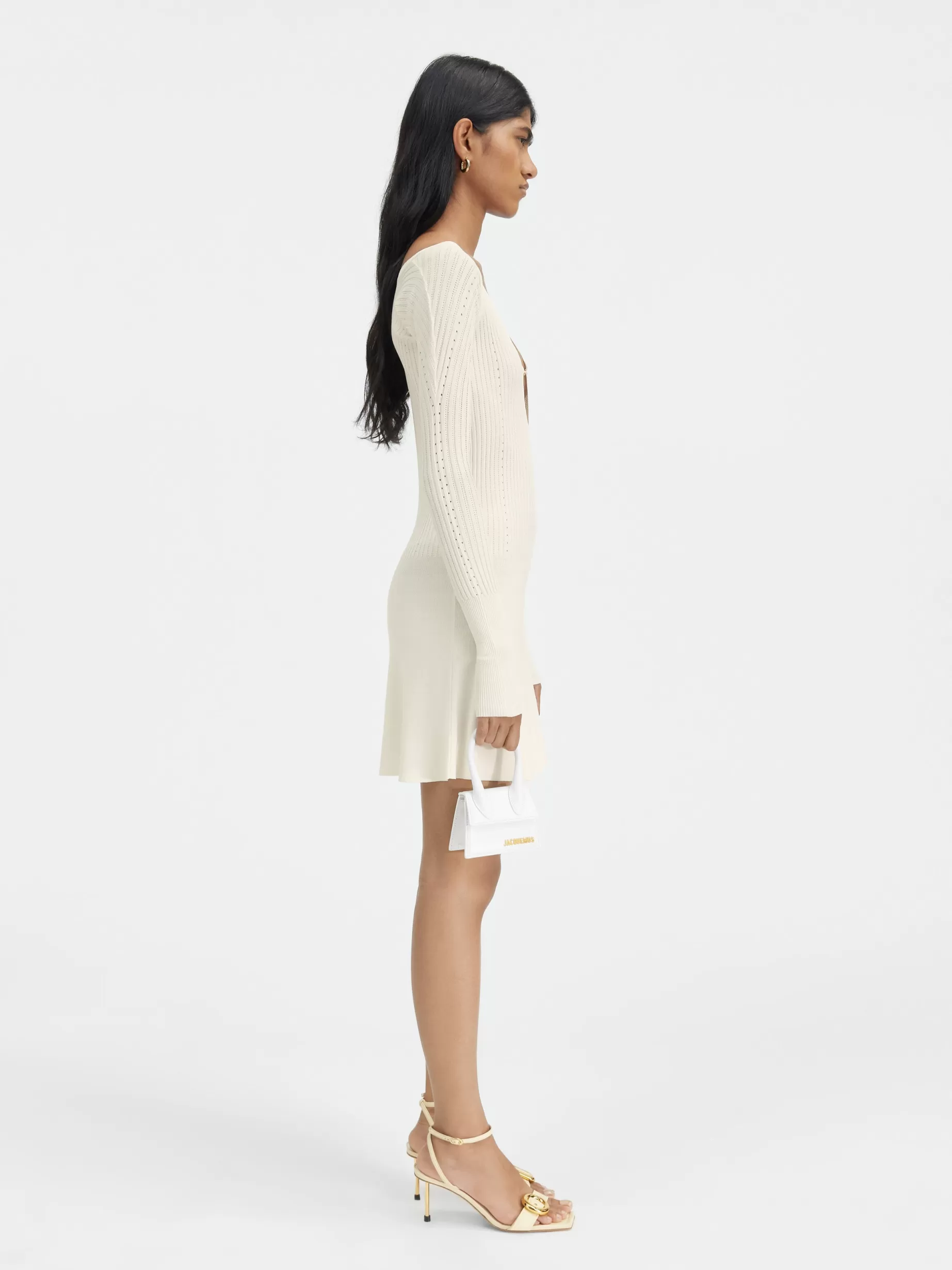 Cheap Jacquemus De Pralù mini jurk Off-White
