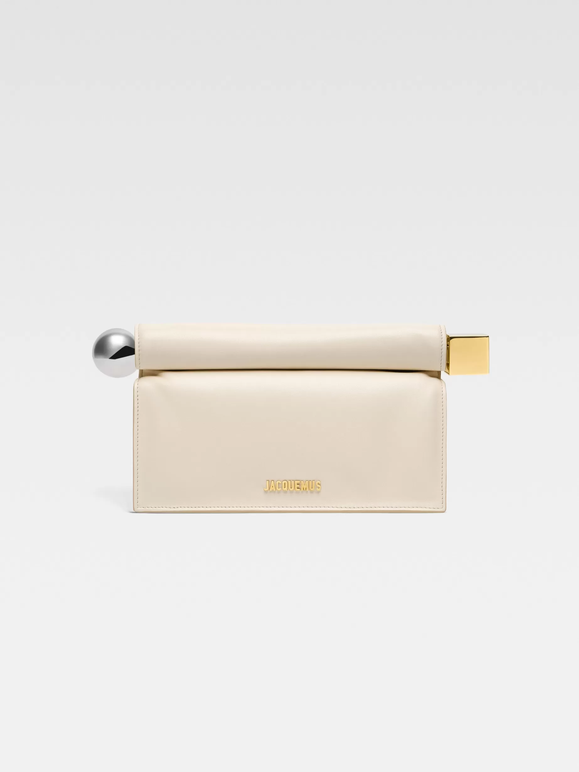 Best Sale Jacquemus De Rond Carré clutch LightIvory