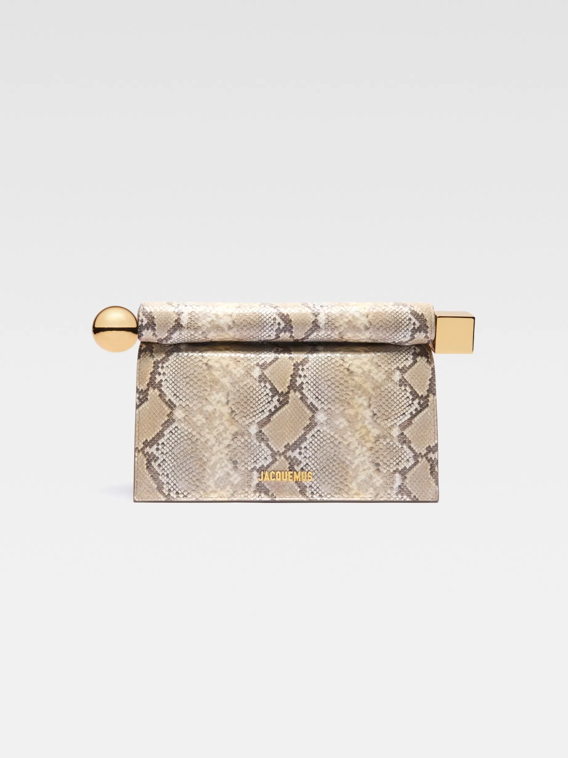 Discount Jacquemus De Rond Carré clutch Beige