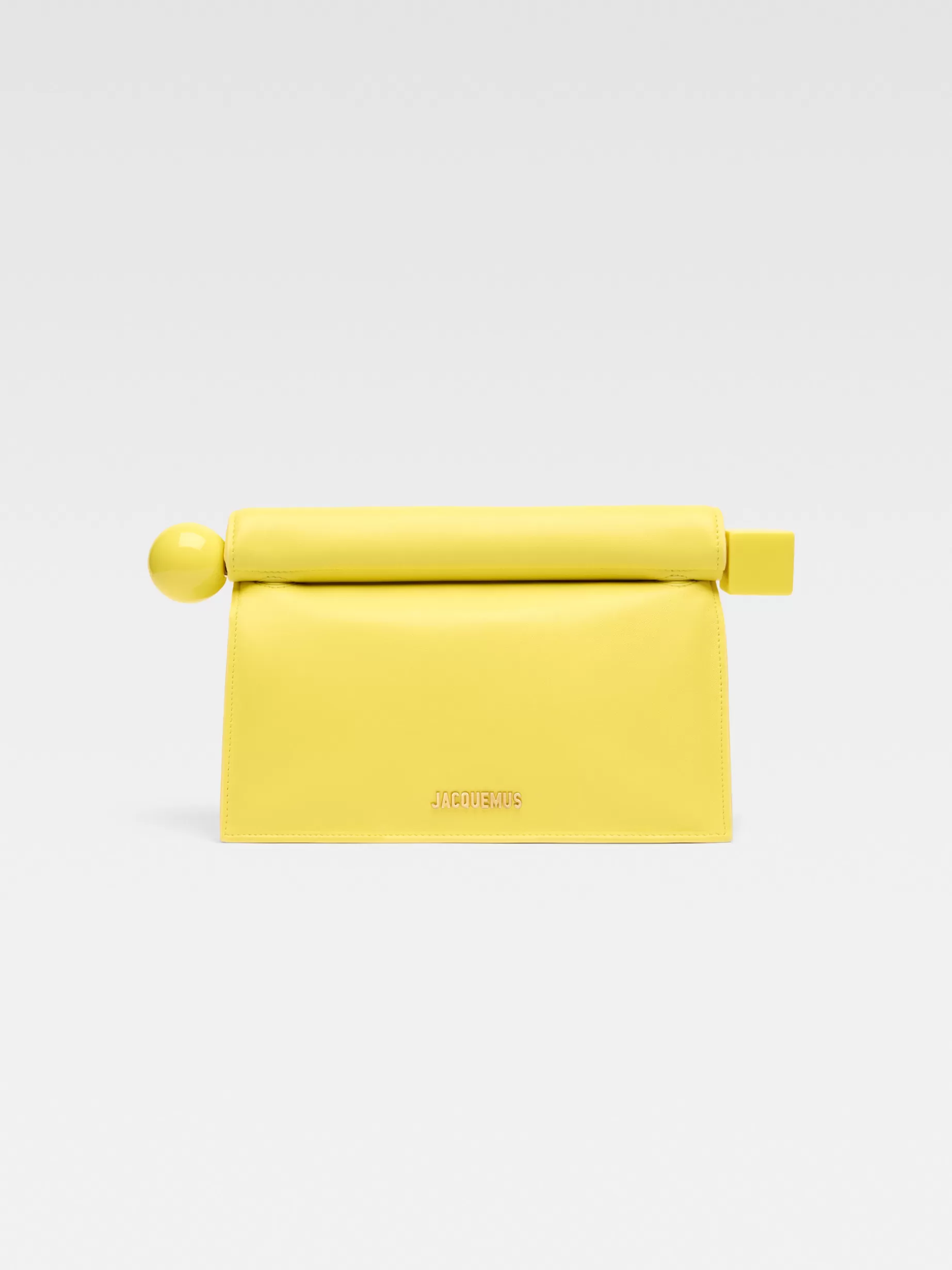 Fashion Jacquemus De Rond Carré clutch Yellow