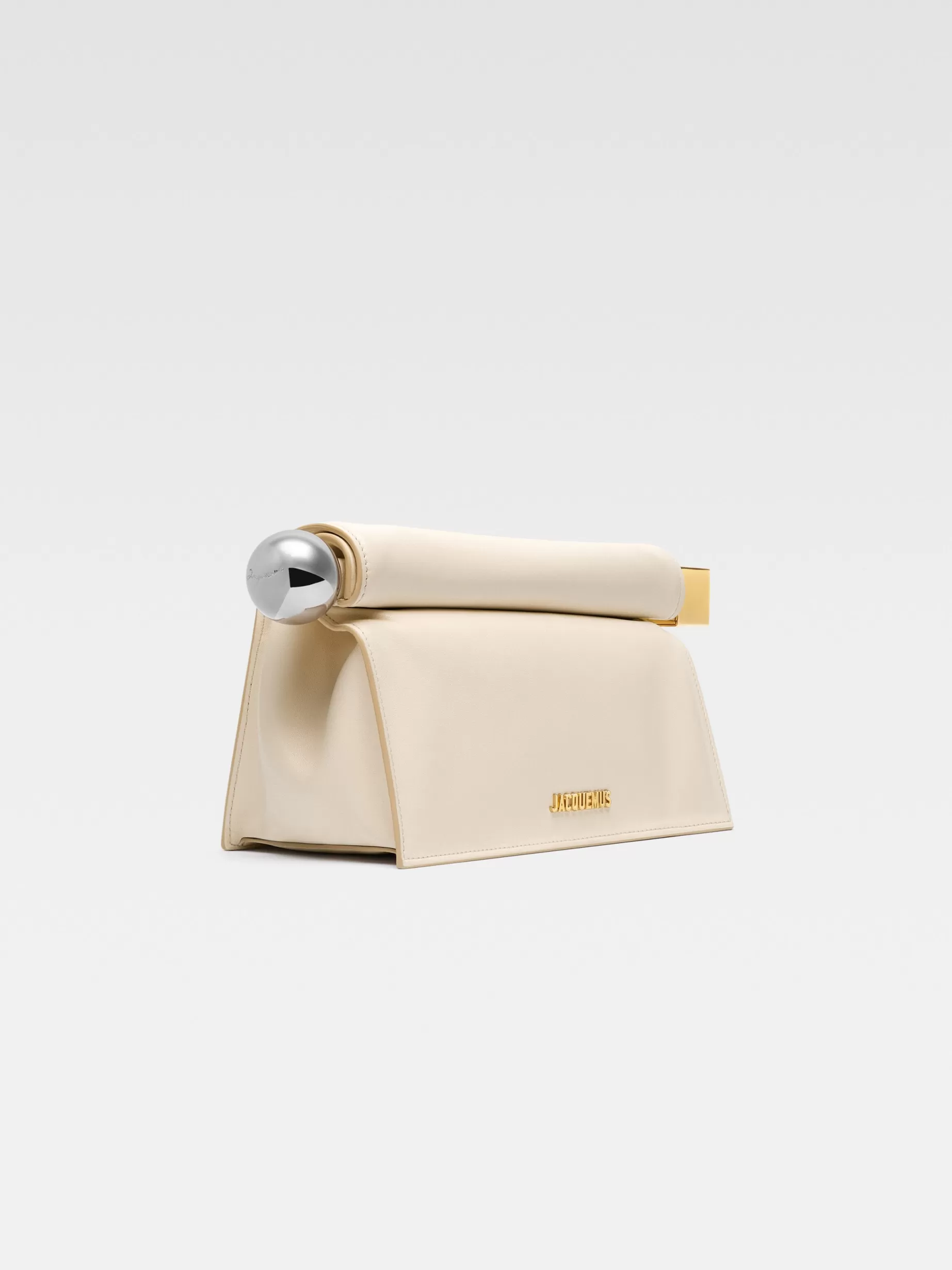 Best Sale Jacquemus De Rond Carré clutch LightIvory