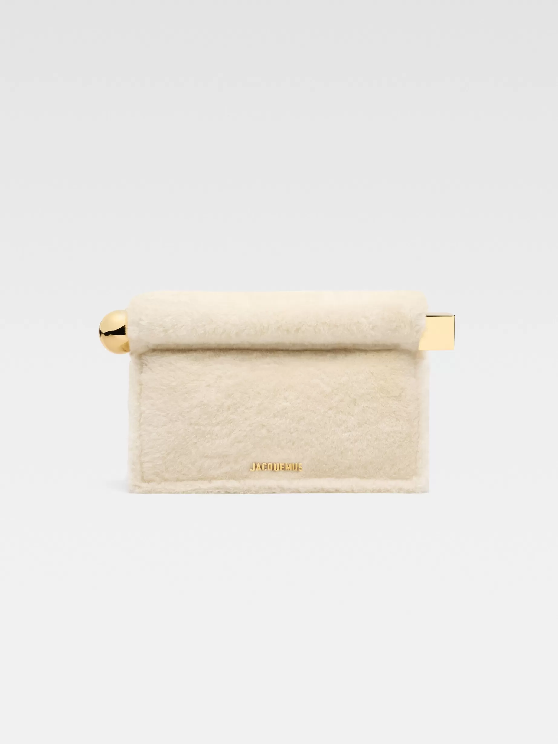 Online Jacquemus De Rond Carré-clutch Off-White