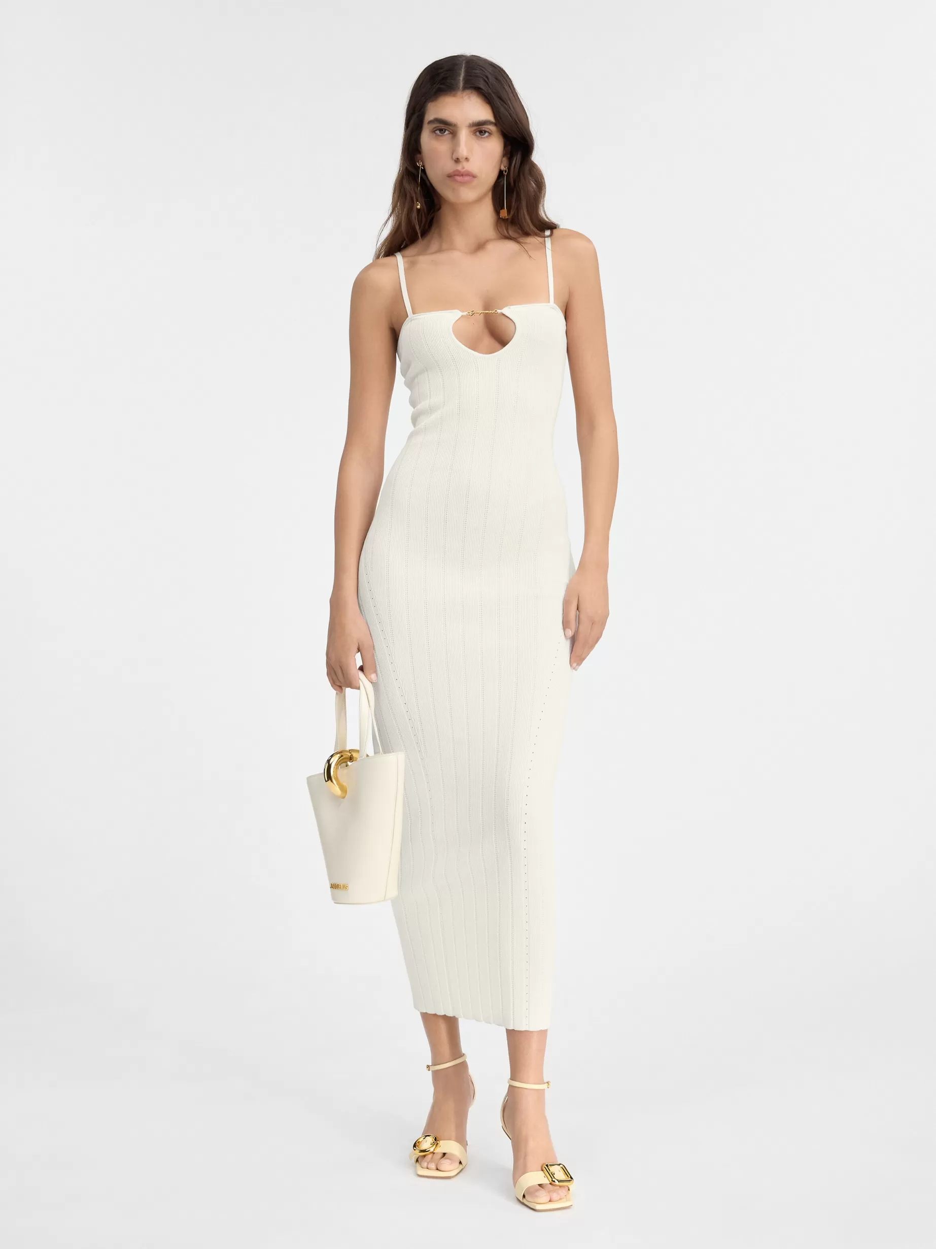 Hot Jacquemus De Sierra jurk met bandjes Off-White