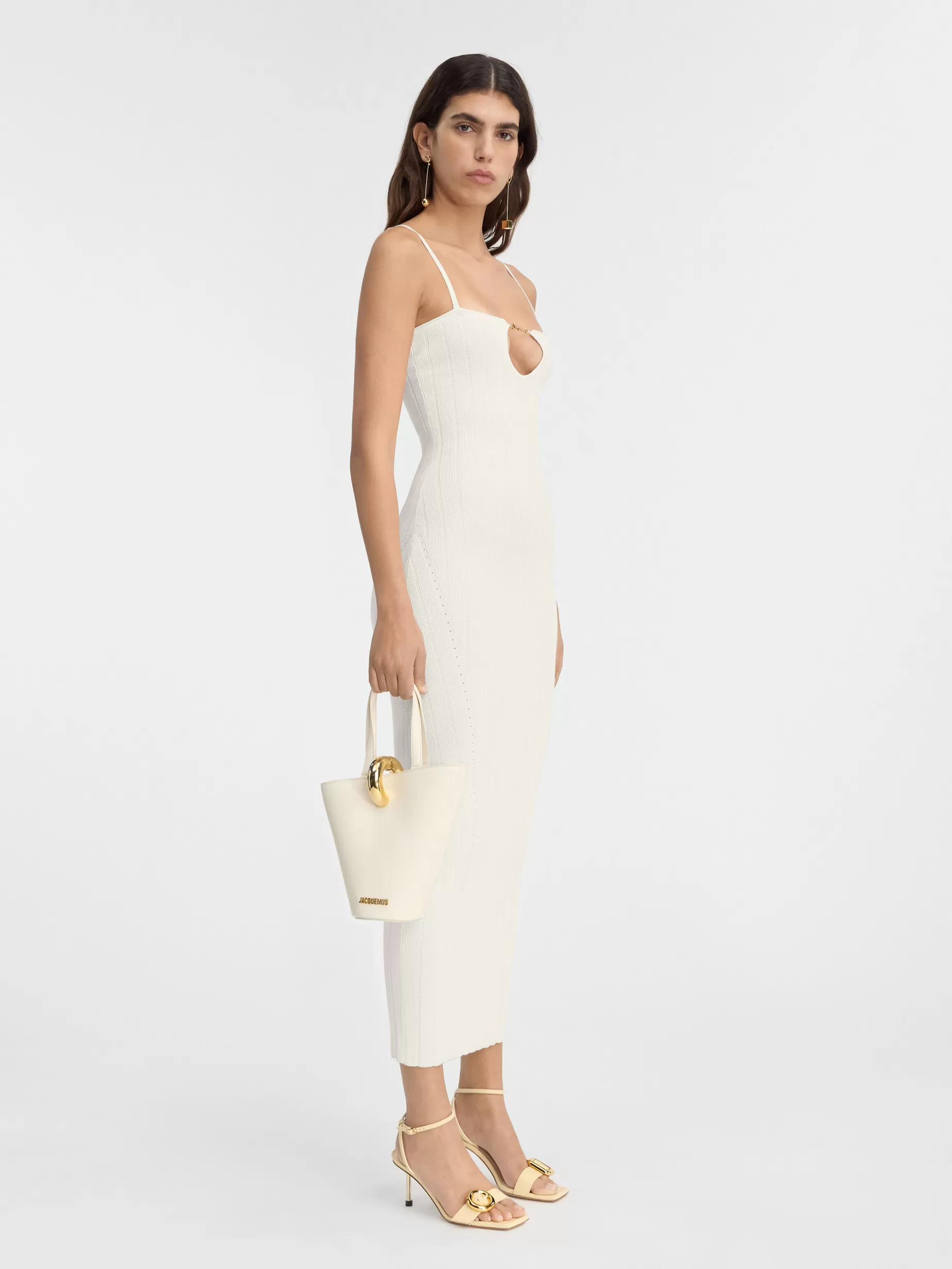 Hot Jacquemus De Sierra jurk met bandjes Off-White