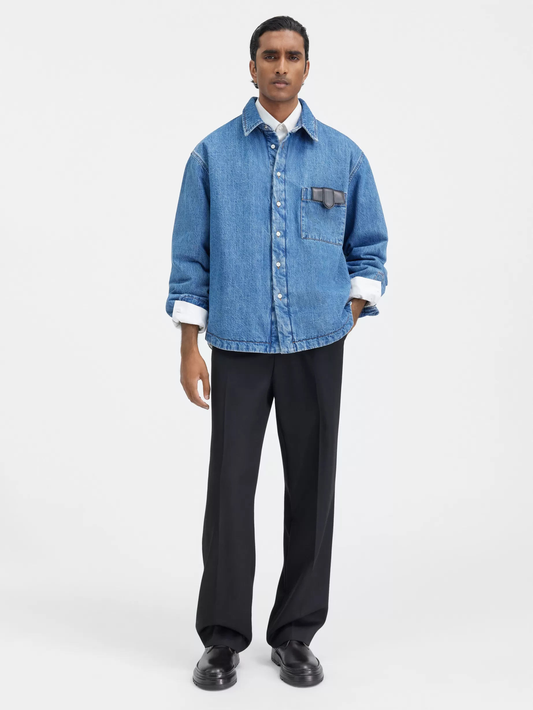 Cheap Jacquemus Het Boulanger shirt Blue/Tabac