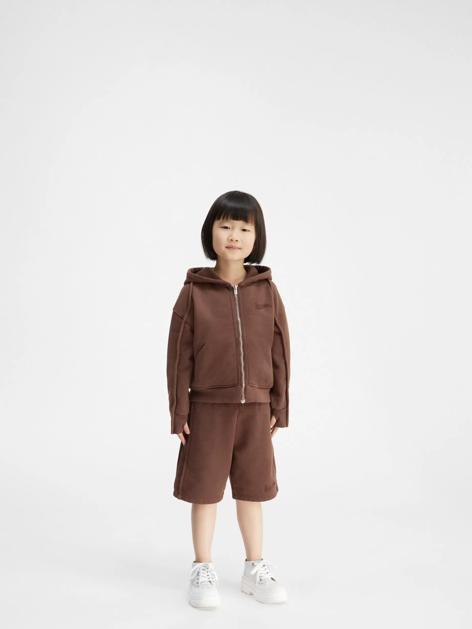 Hot Jacquemus Het Camargue sweatshirt met rits voor kinderen DarkBrown