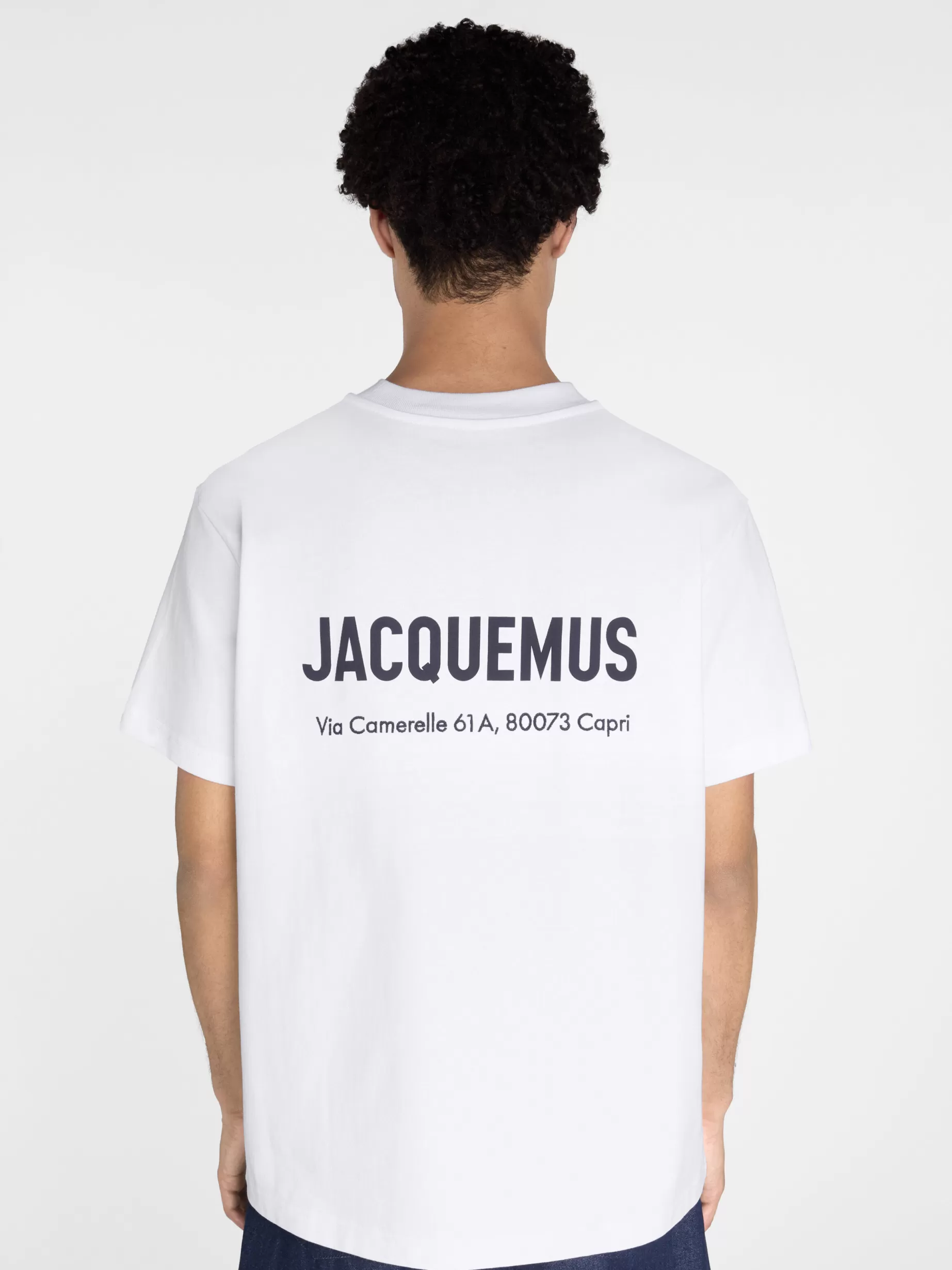 Fashion Jacquemus Het Capri T-shirt met adres Capriwhite