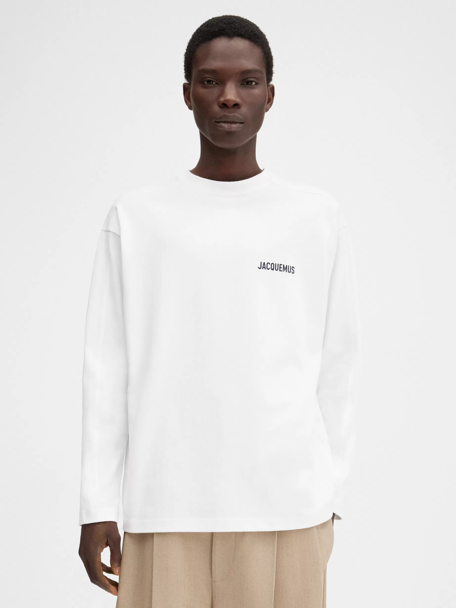 Discount Jacquemus Het Courchevel T-shirt met adres CourchevelWhite