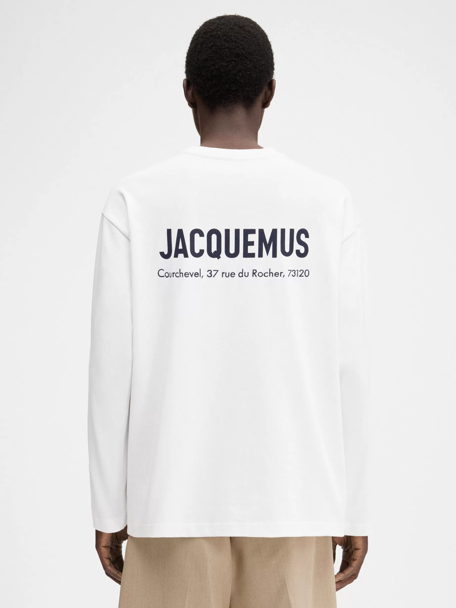 Discount Jacquemus Het Courchevel T-shirt met adres CourchevelWhite