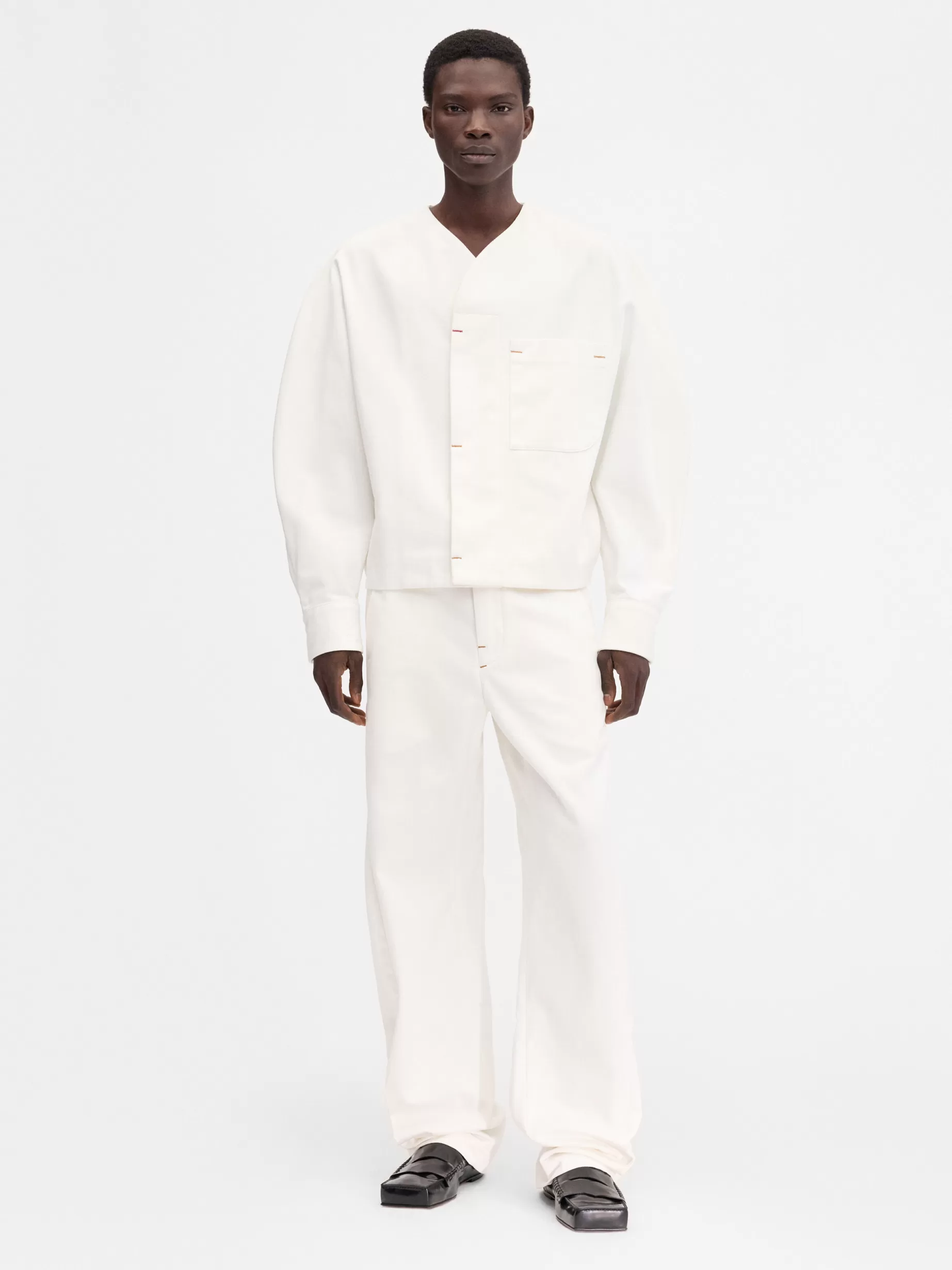 Best Sale Jacquemus Het de-Nîmes Faro denim shirt Off-White