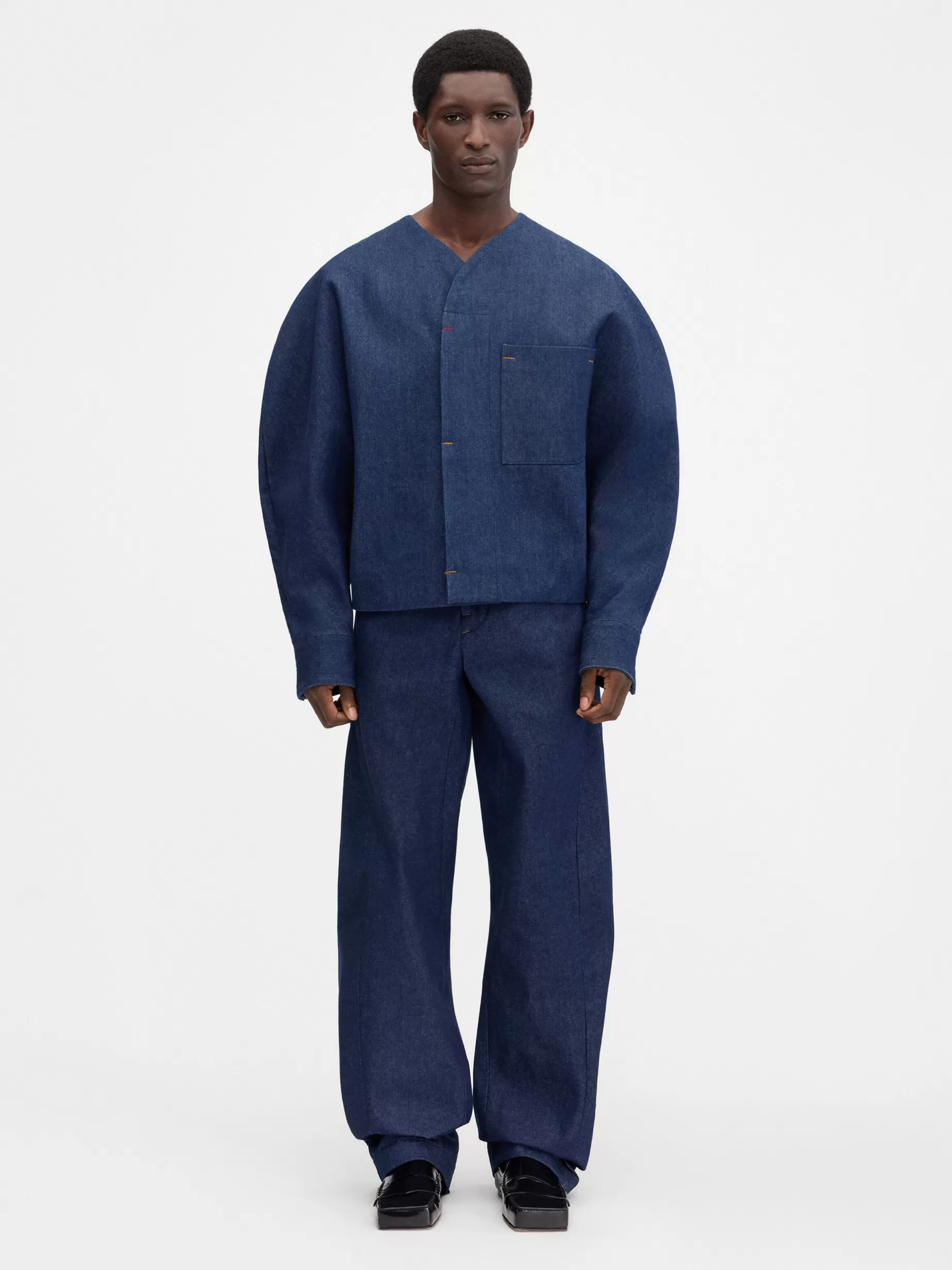 Clearance Jacquemus Het de-Nîmes Faro denim shirt Navy