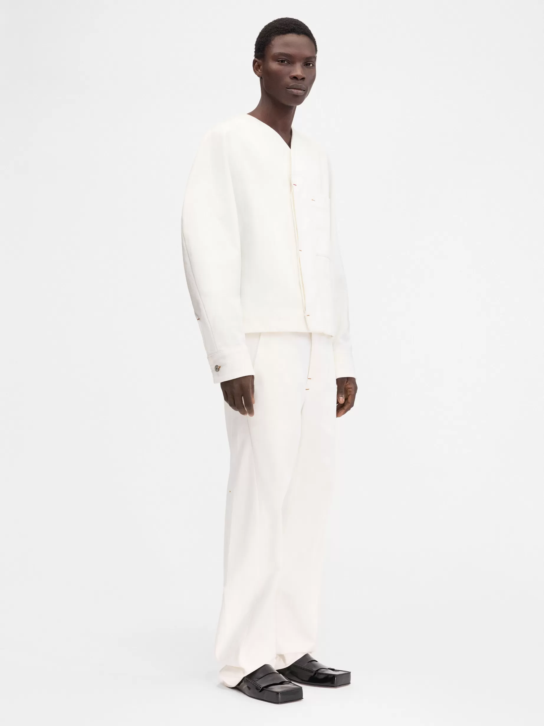 Best Sale Jacquemus Het de-Nîmes Faro denim shirt Off-White