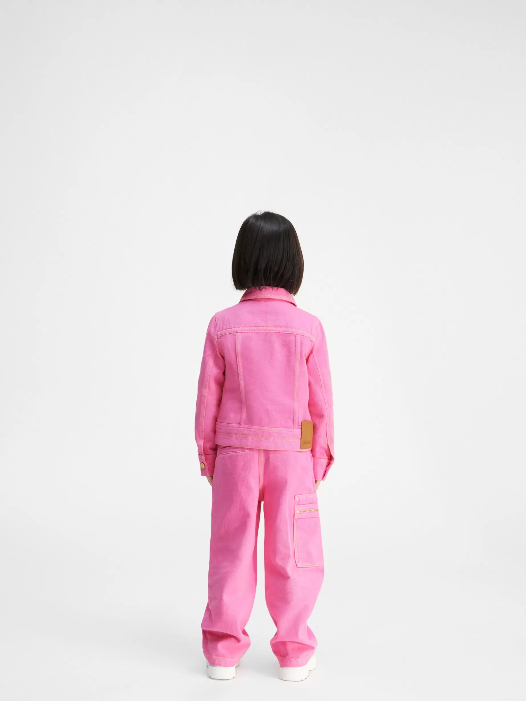 Online Jacquemus Het denim de-Nîmes jack voor kinderen Pink