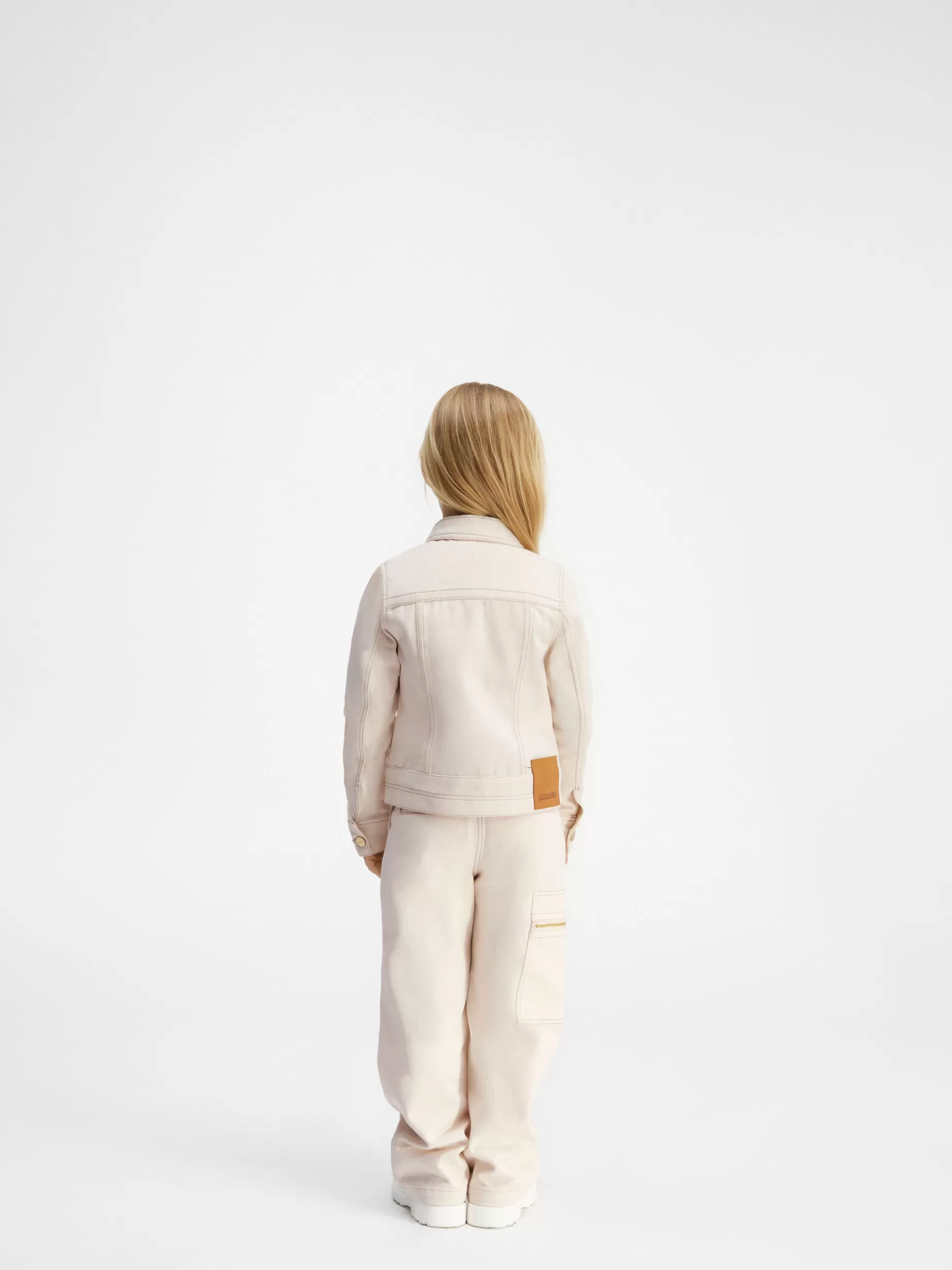 Best Sale Jacquemus Het denim de-Nîmes jack voor kinderen Off-White