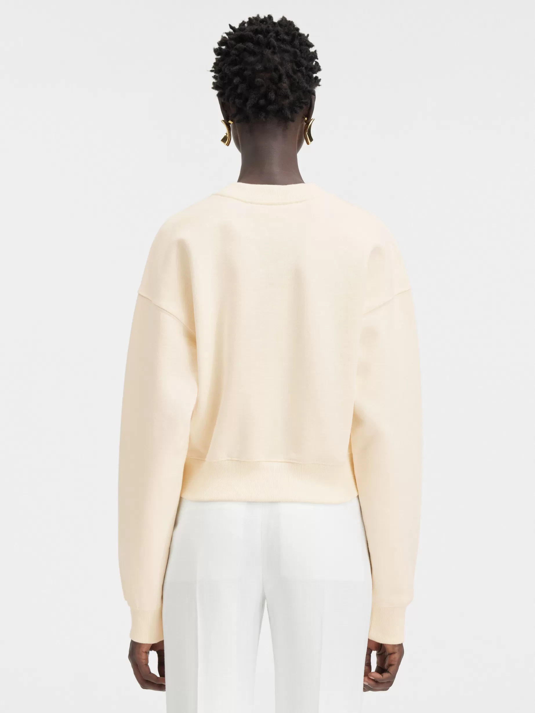 Cheap Jacquemus Het Gros Grain sweatshirt LightBeige