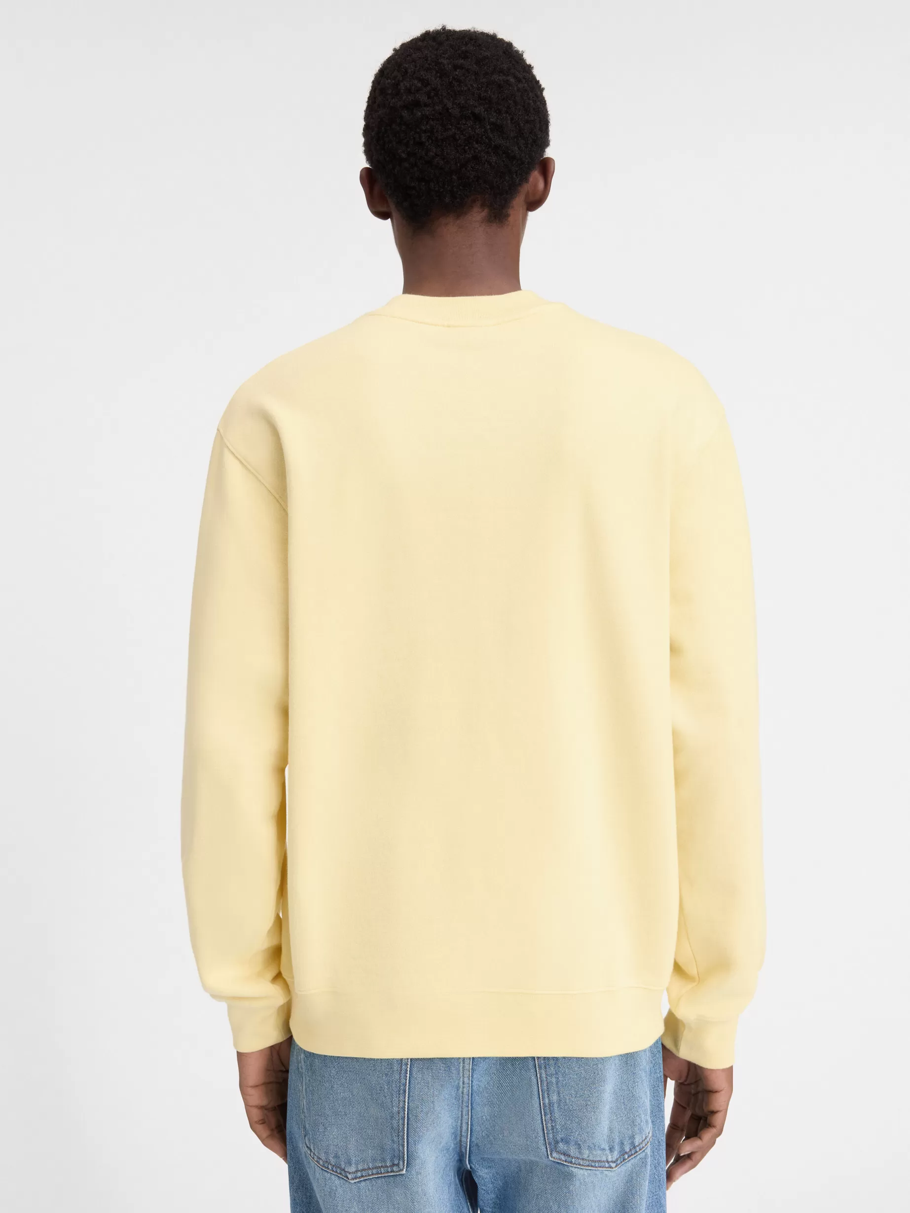 Best Sale Jacquemus Het Gros Grain sweatshirt LightYellow