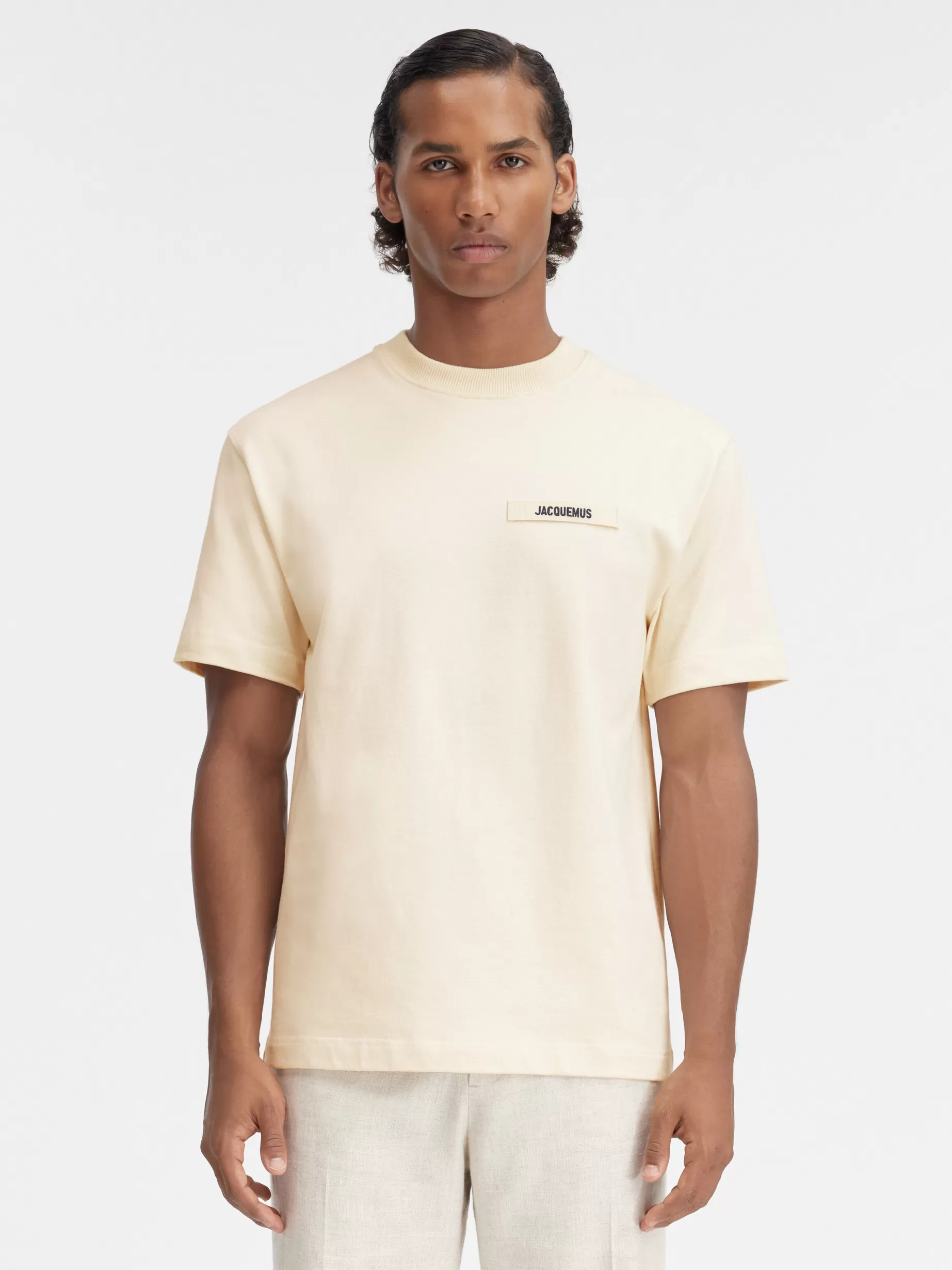 Discount Jacquemus Het Gros Grain T-shirt Beige