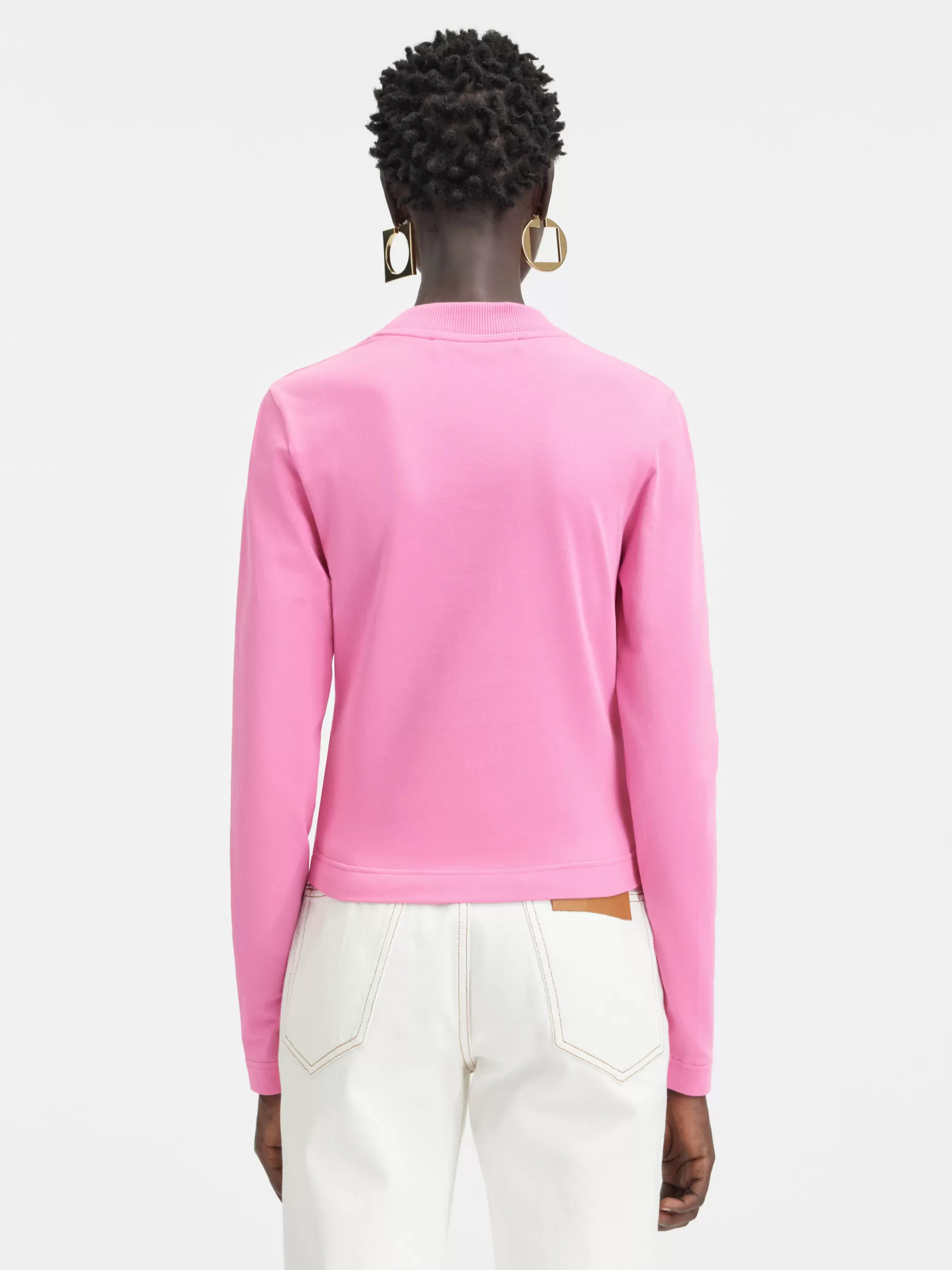 Best Sale Jacquemus Het Gros Grain T-shirt met lange mouwen Pink